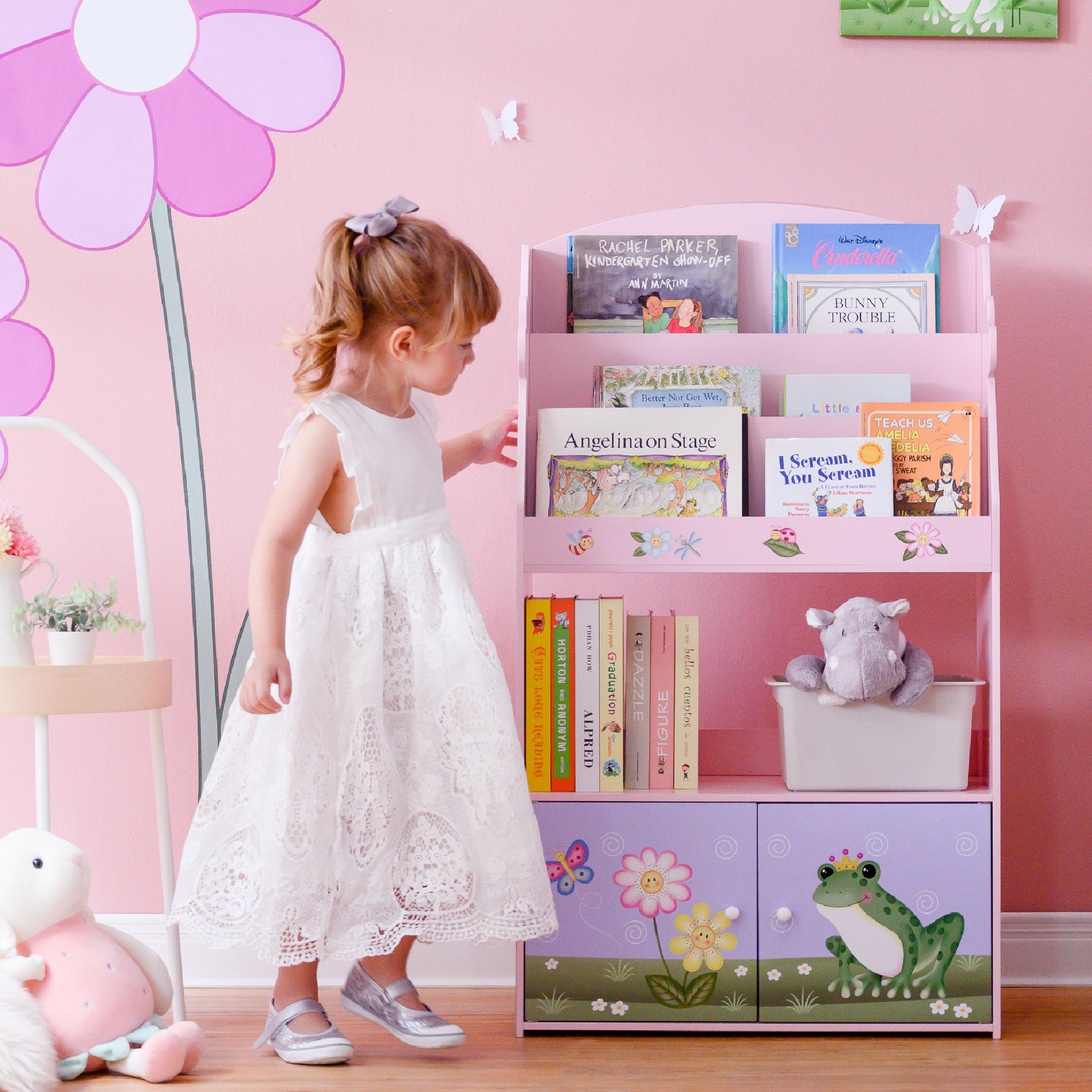 Fantasy Fields Kids Wooden Bookcase 3 Tier & Drawer Magic Garden TD-13394MG