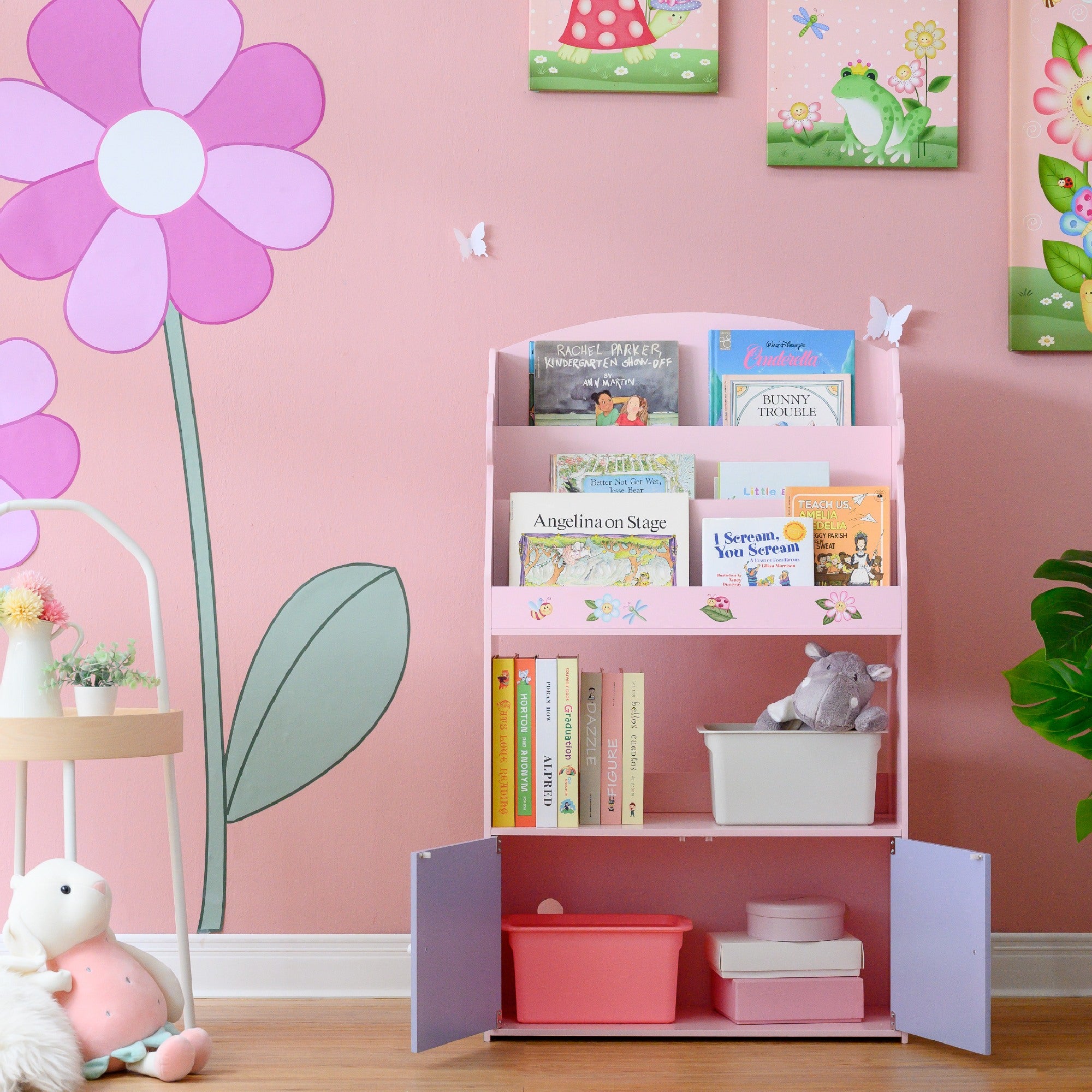 Fantasy Fields Kids Wooden Bookcase 3 Tier & Drawer Magic Garden TD-13394MG