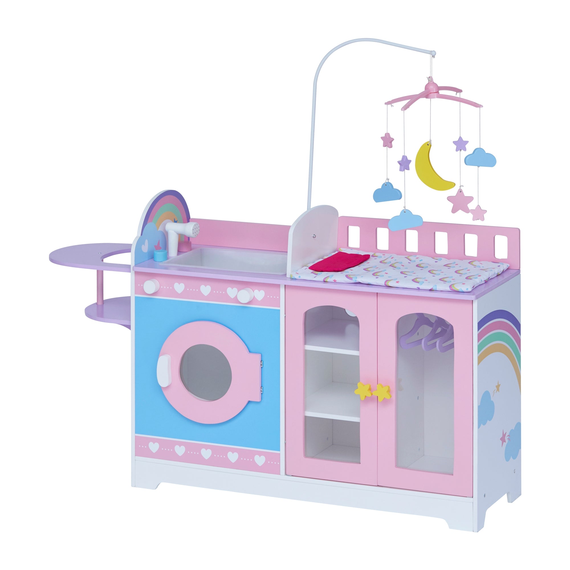 Olivia's Little World 6-in-1 Doll Changing Station Nursery & 6 Accessories