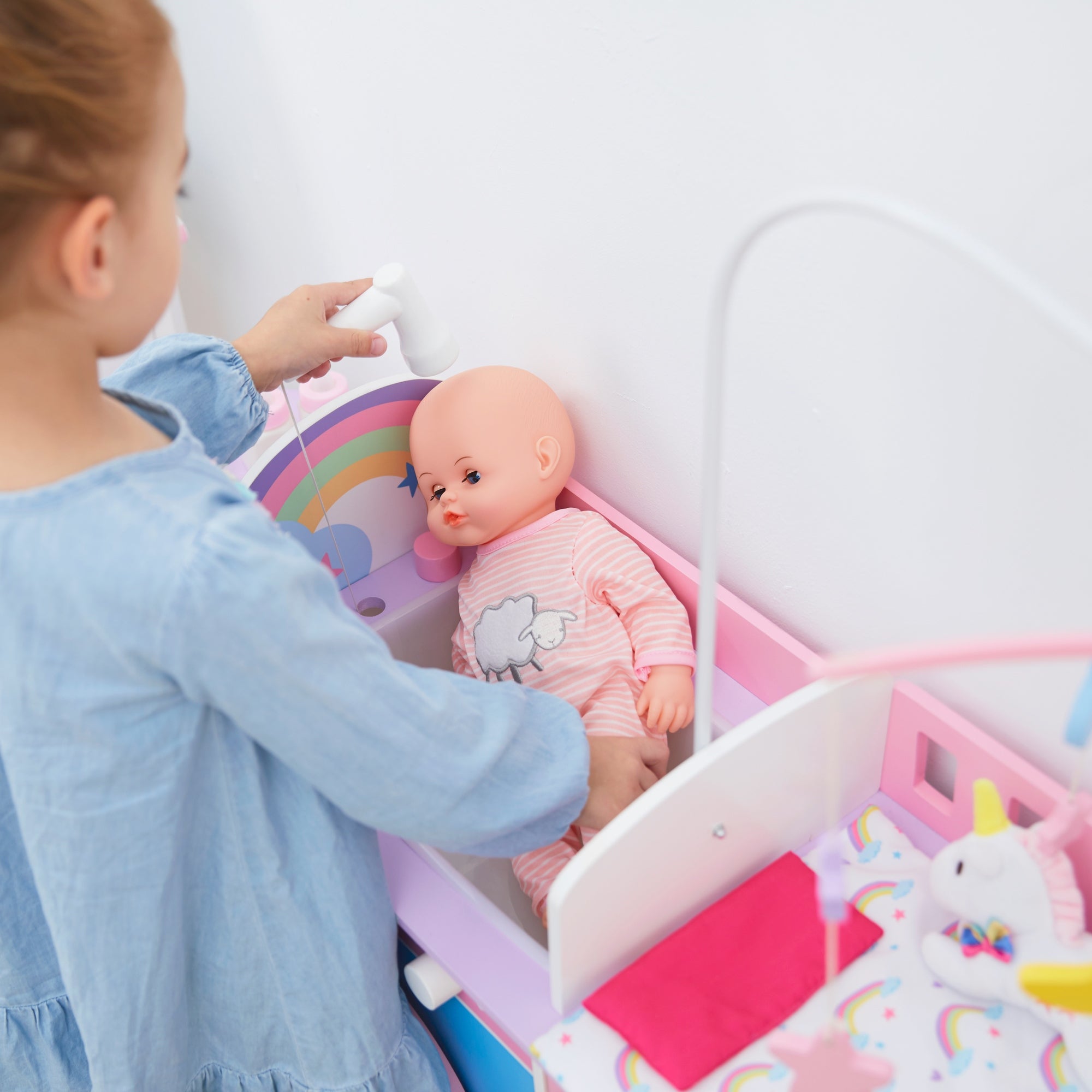 Olivia's Little World 6-in-1 Doll Changing Station Nursery & 6 Accessories
