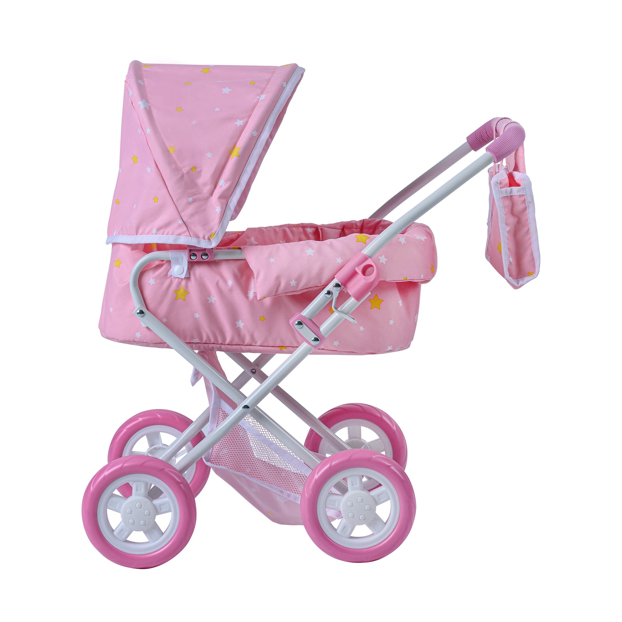 Olivia's Little World Twinkle Stars Deluxe Baby Doll Stroller Pram Pink OL-00011