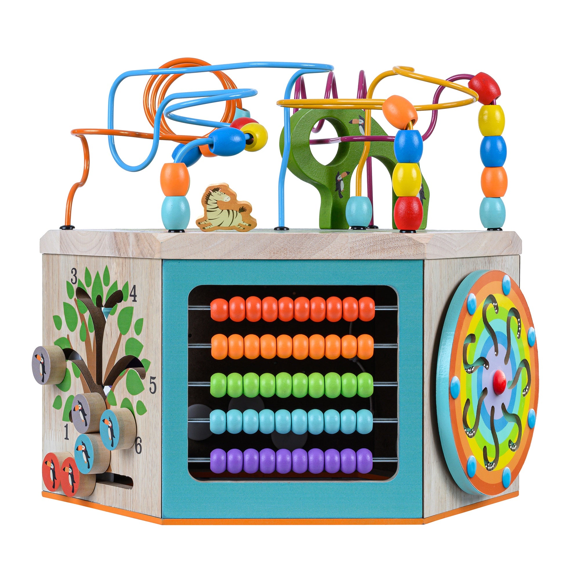 Preschool 7 in 1 Large Educational Wooden Activity Cube PS-T0005