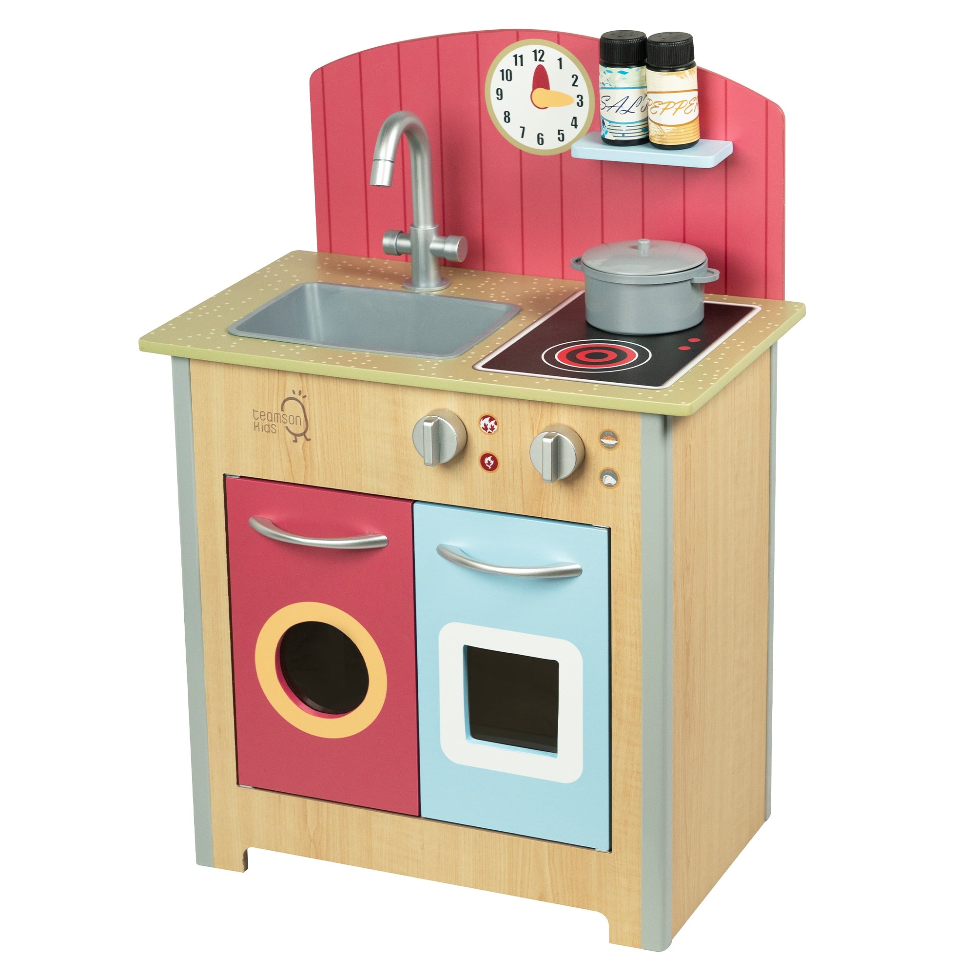 Porto Small Interactive Wooden Kitchen Playset & 4 Accessories