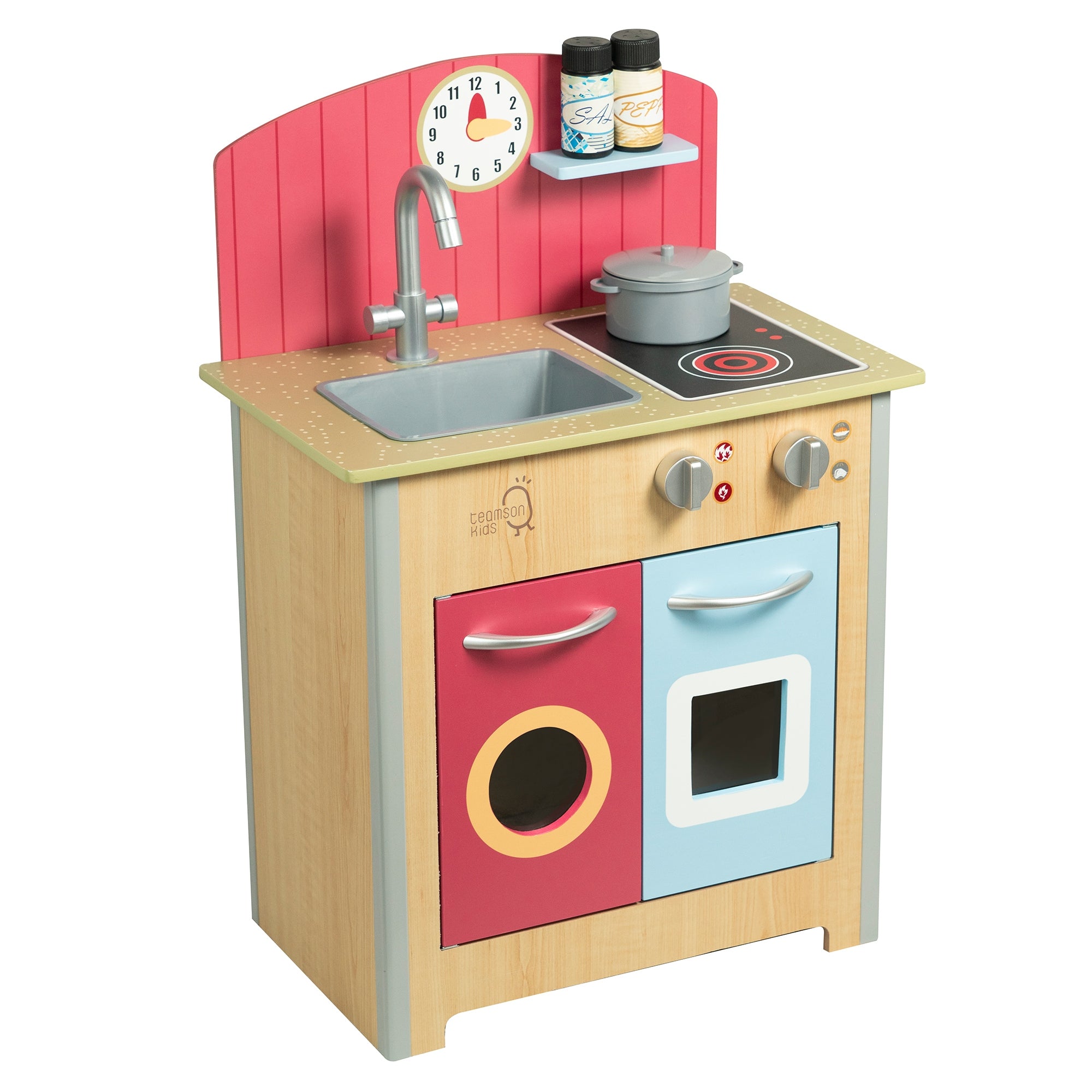 Porto Small Interactive Wooden Kitchen Playset & 4 Accessories