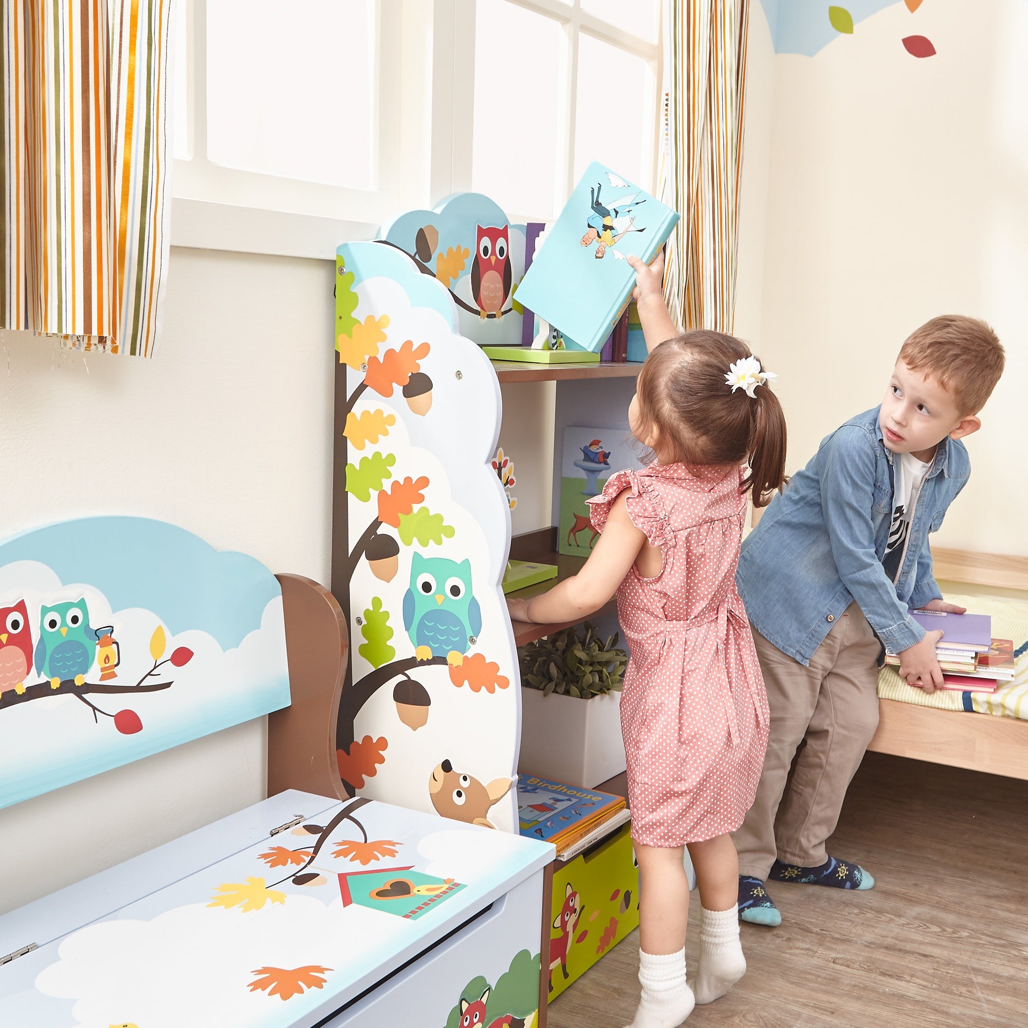 Fantasy Fields Childrens Blue Kids Wooden Bookcase Book Shelf Storage TD-11704A