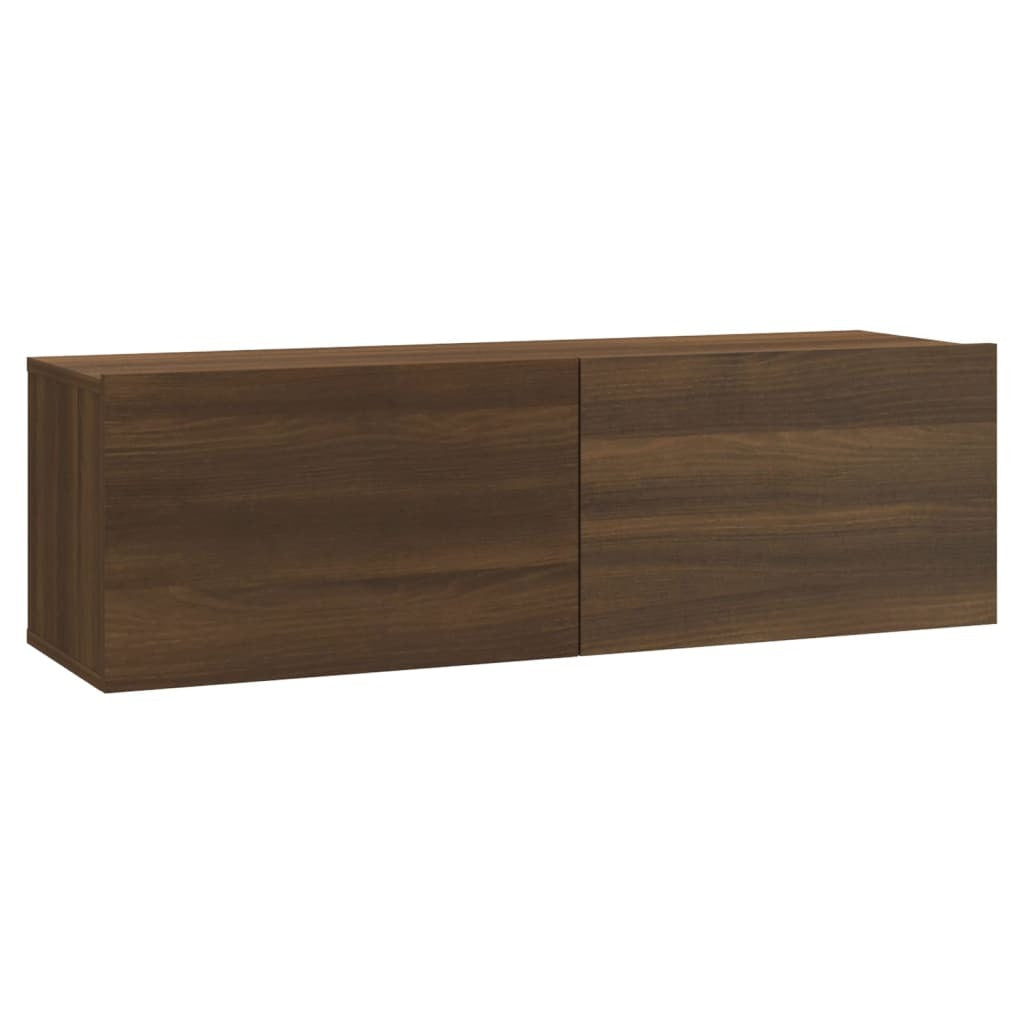 TV Wall Cabinet Brown Oak 100x30x30 cm Engineered Wood