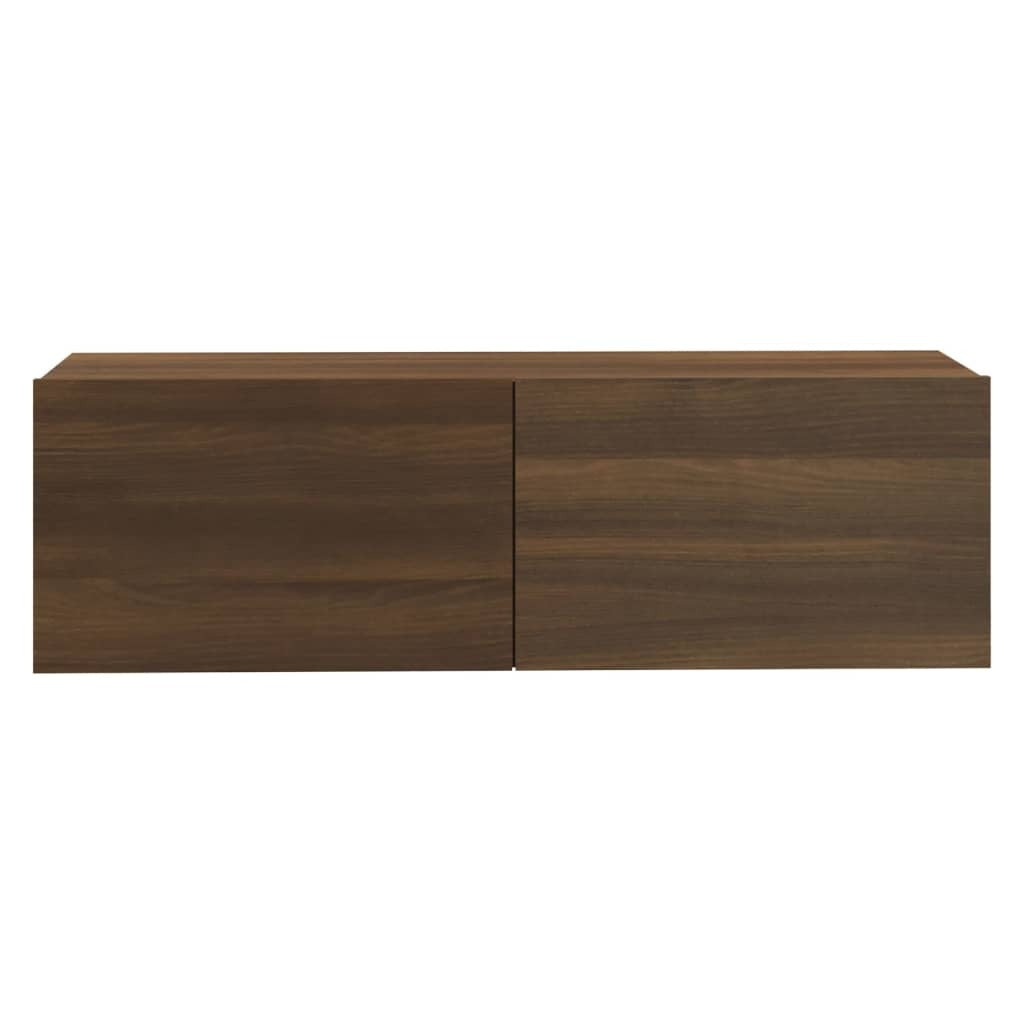 TV Wall Cabinet Brown Oak 100x30x30 cm Engineered Wood