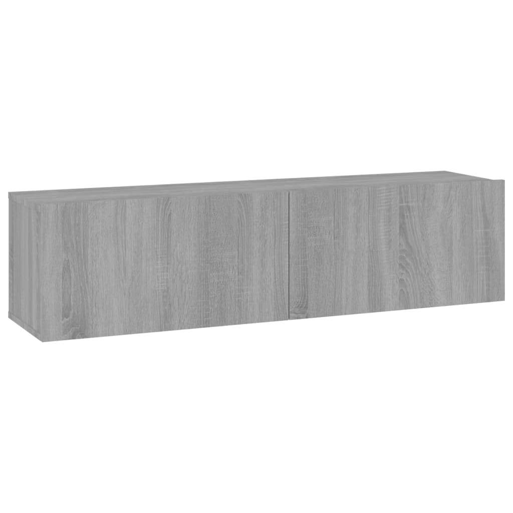 TV Wall Cabinet Grey Sonoma 120x30x30 cm Engineered Wood