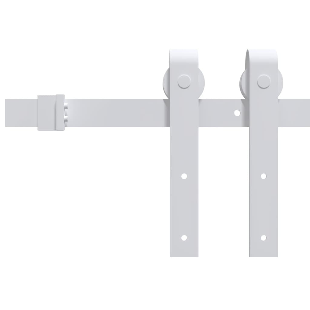 Sliding Door Hardware Kit 183 cm Steel White
