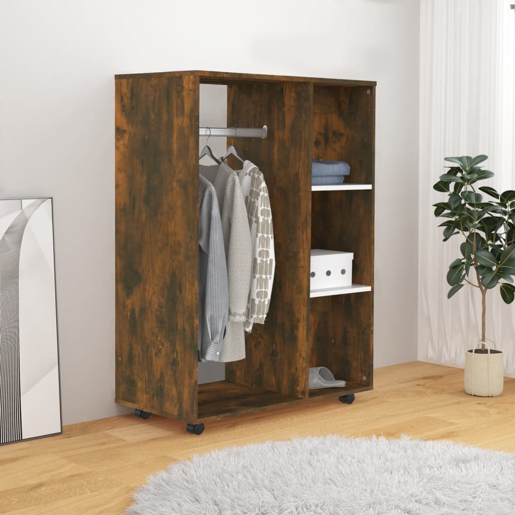 Wardrobe Smoked Oak 80x40x110 cm Engineered Wood