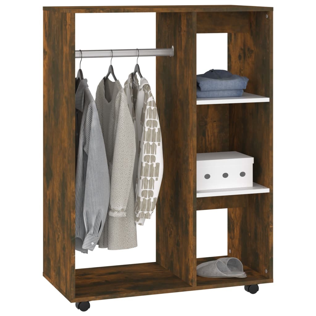 Wardrobe Smoked Oak 80x40x110 cm Engineered Wood