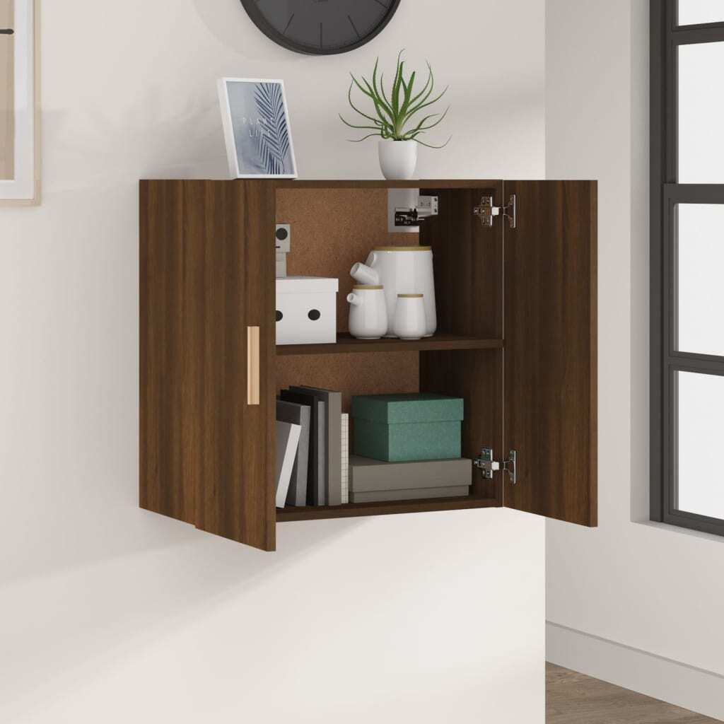 Wall Cabinet Brown Oak 60x30x60 cm Engineered Wood