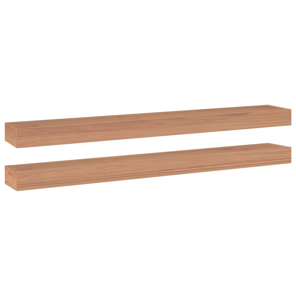 Wall Shelves 2 pcs 110x15x6 cm Solid Wood Teak