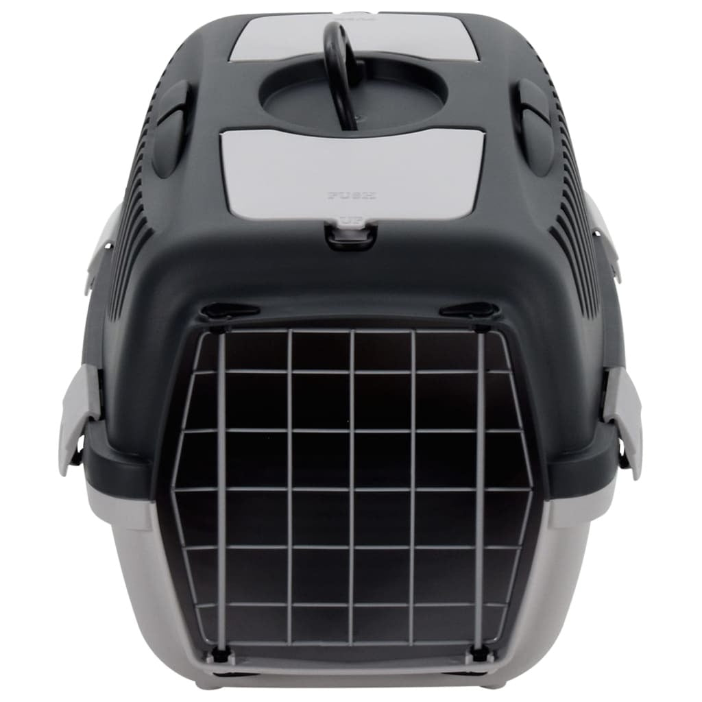 Pet Transport Box Grey and Black 55x36x35 cm PP