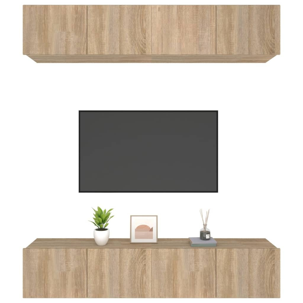 TV Cabinets 4 pcs Sonoma Oak 80x30x30 cm Engineered Wood