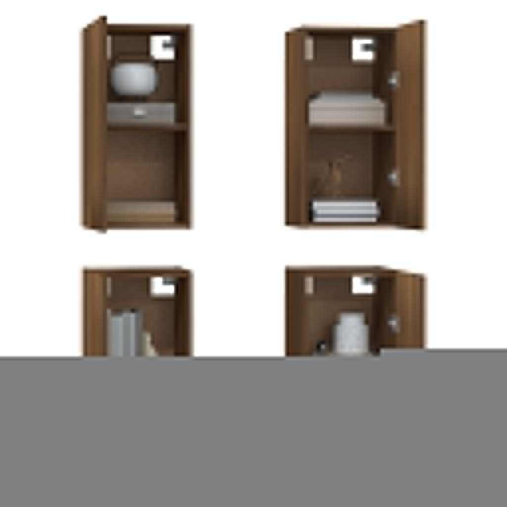 TV Cabinets 4 pcs Brown Oak 30.5x30x60 cm Engineered Wood