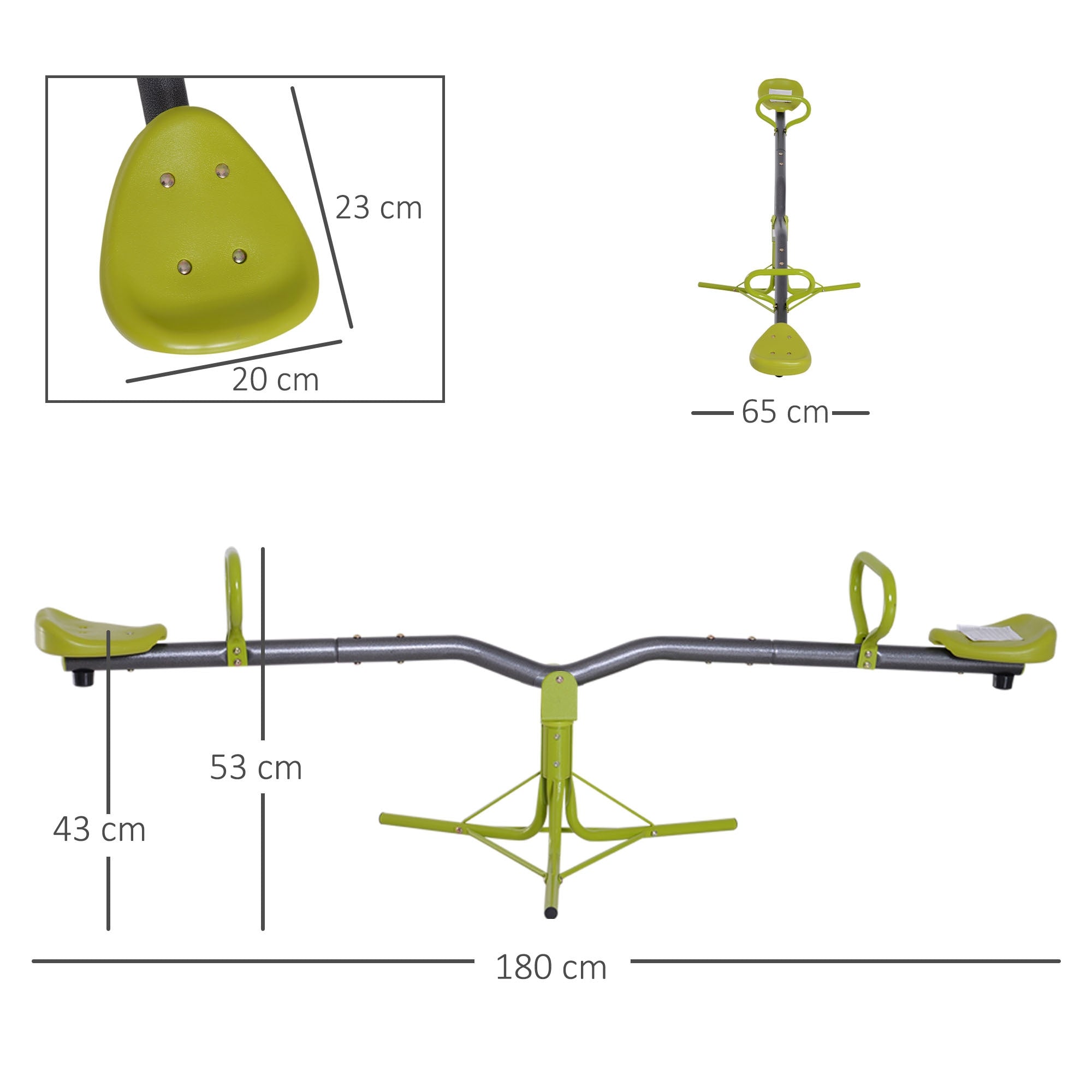 Kids Seesaw Swivel Teeter Totter 360?? Rotation Playground for 3-7 Years