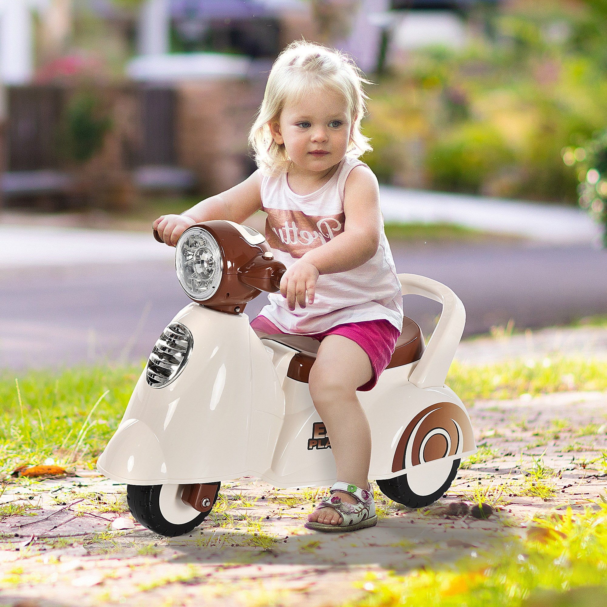 Baby Ride-On Car Pusher Stroller Storage Lights Horn Music 3 Wheels HOMCOM