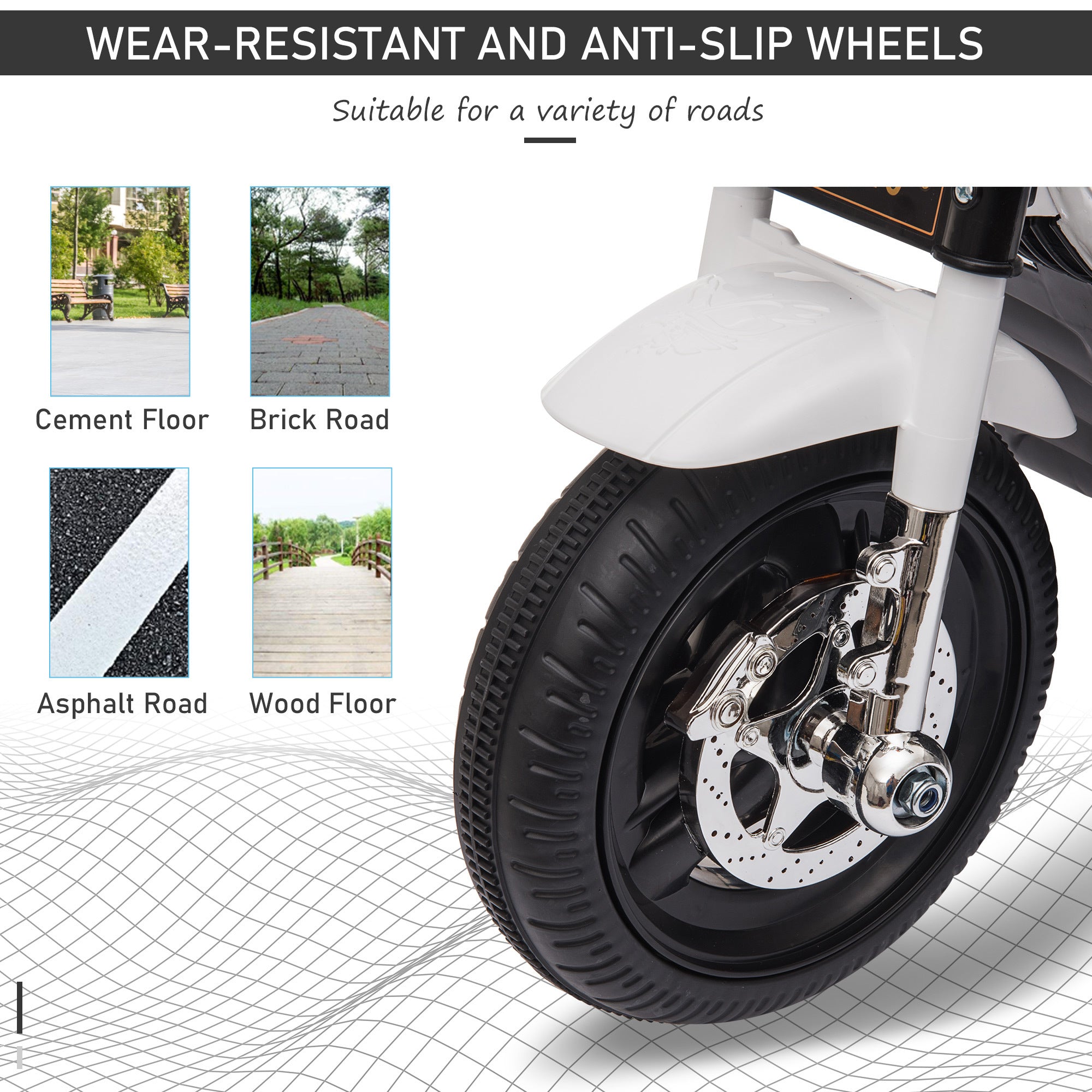 3km/h Electric Motorbike Ride On Lights Music Horn Storage 18-36 month