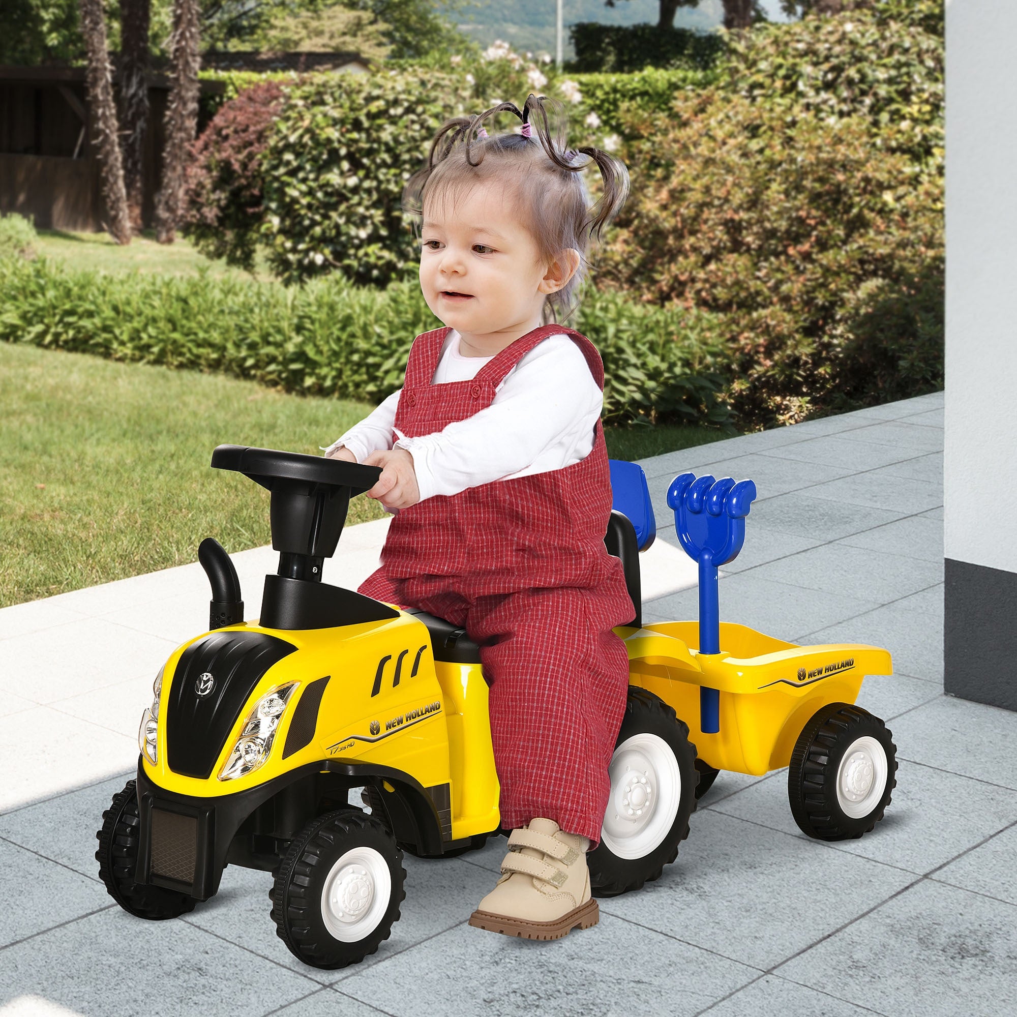 Ride On Tractor Toddler Walker Foot To Floor Slider 12-36 Months Yellow HOMCOM