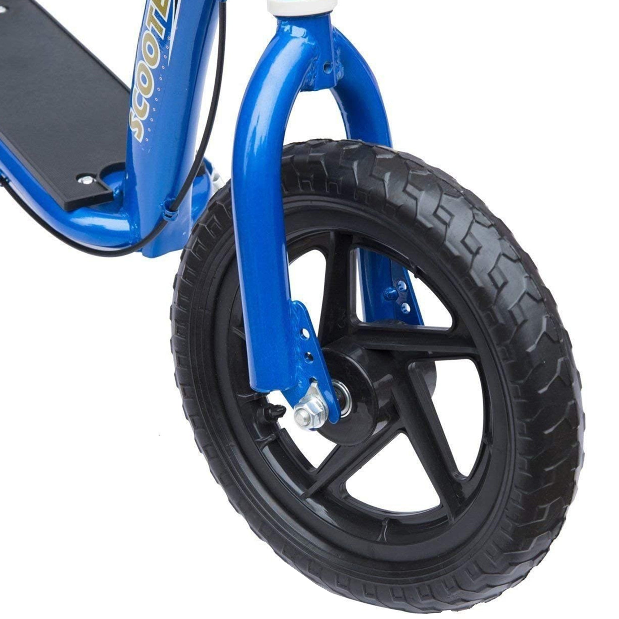 Push Scooter Teen Kids Stunt Bike Ride On with 12" EVA Tyres, Blue HOMCOM