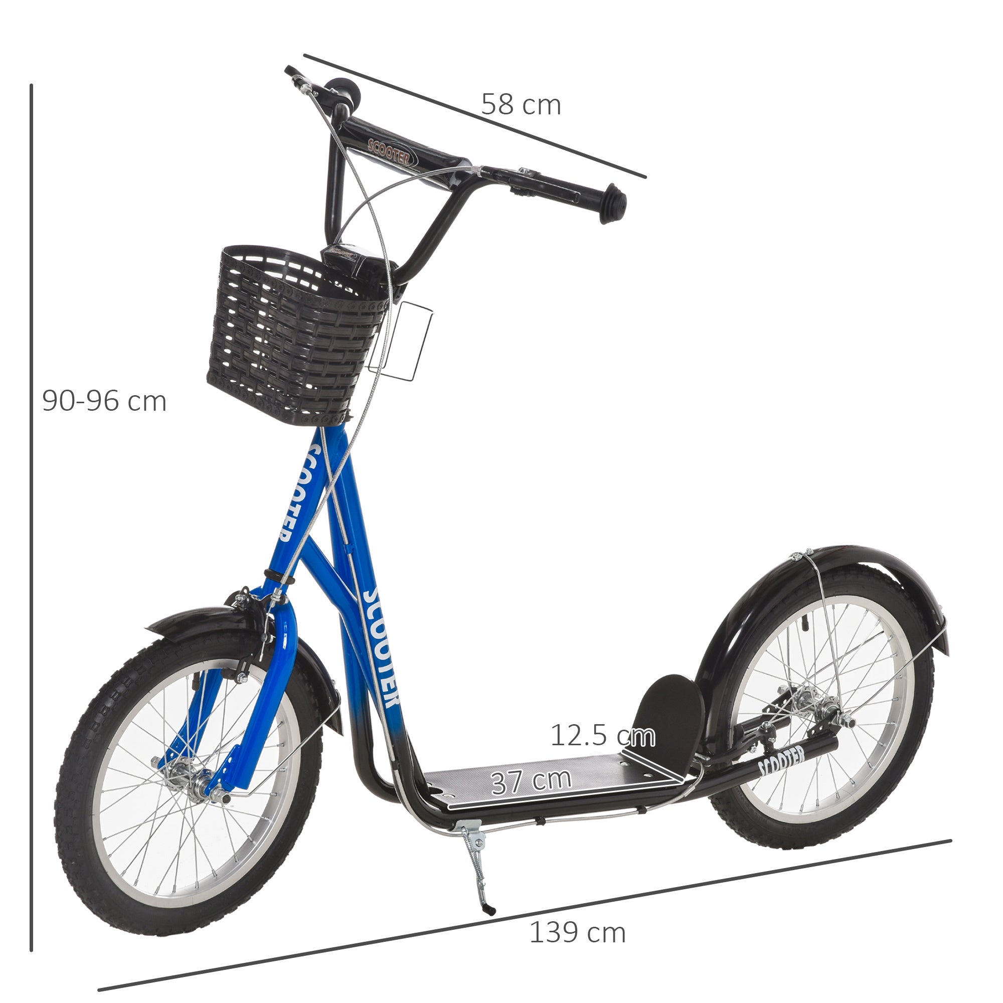 Kids Kick Scooter Teen Ride On Adjustable Children Scooter with Brakes