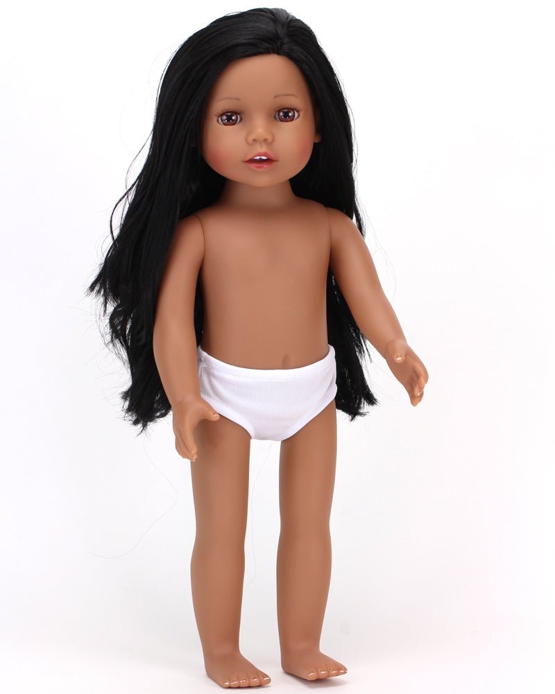 18 Inch Baby Doll "Brooklyn" & Pink Dress & Shoes, 18'' Doll