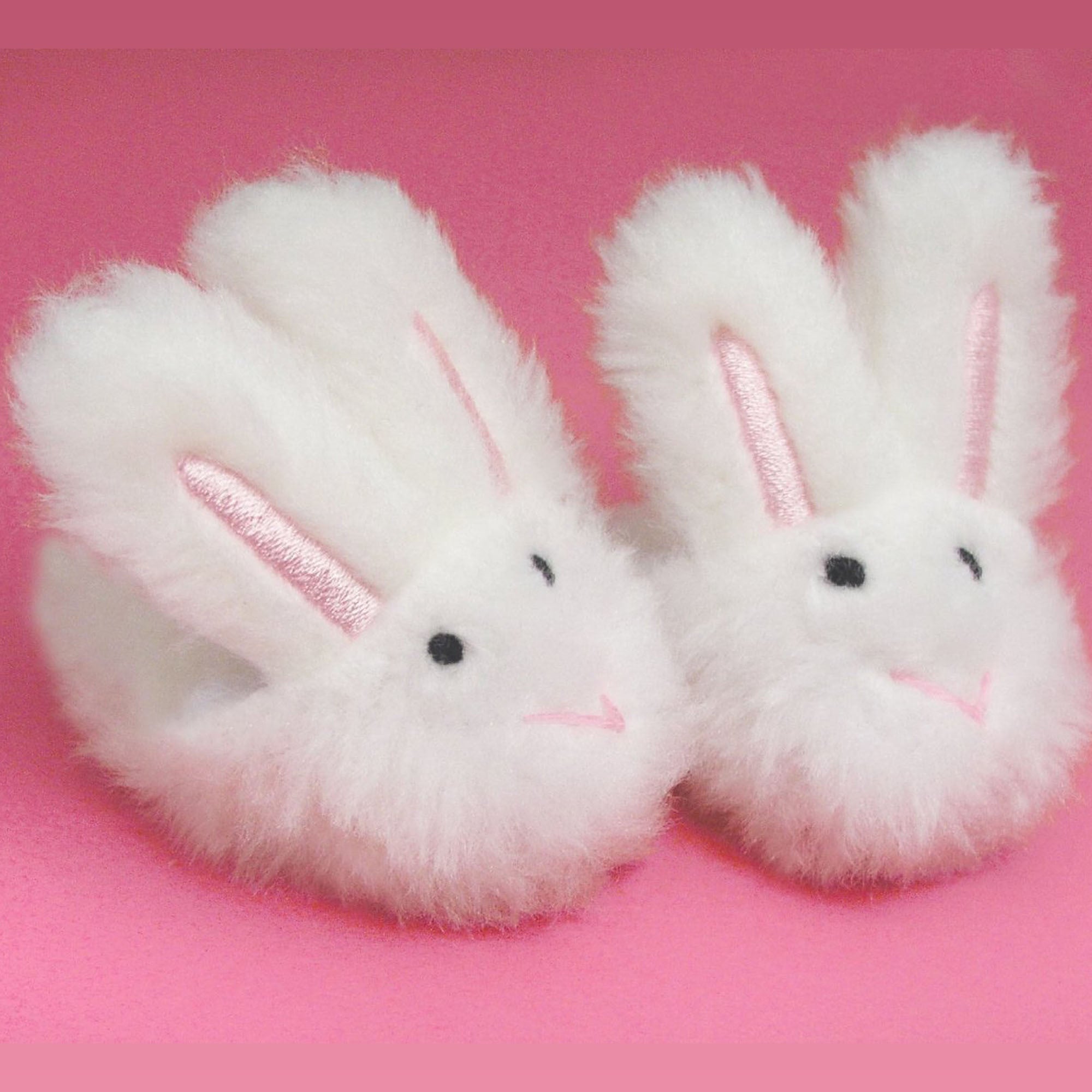 18" Baby Doll Bunny Slippers, Dolls Shoes with Fluffy Rabbit Ears