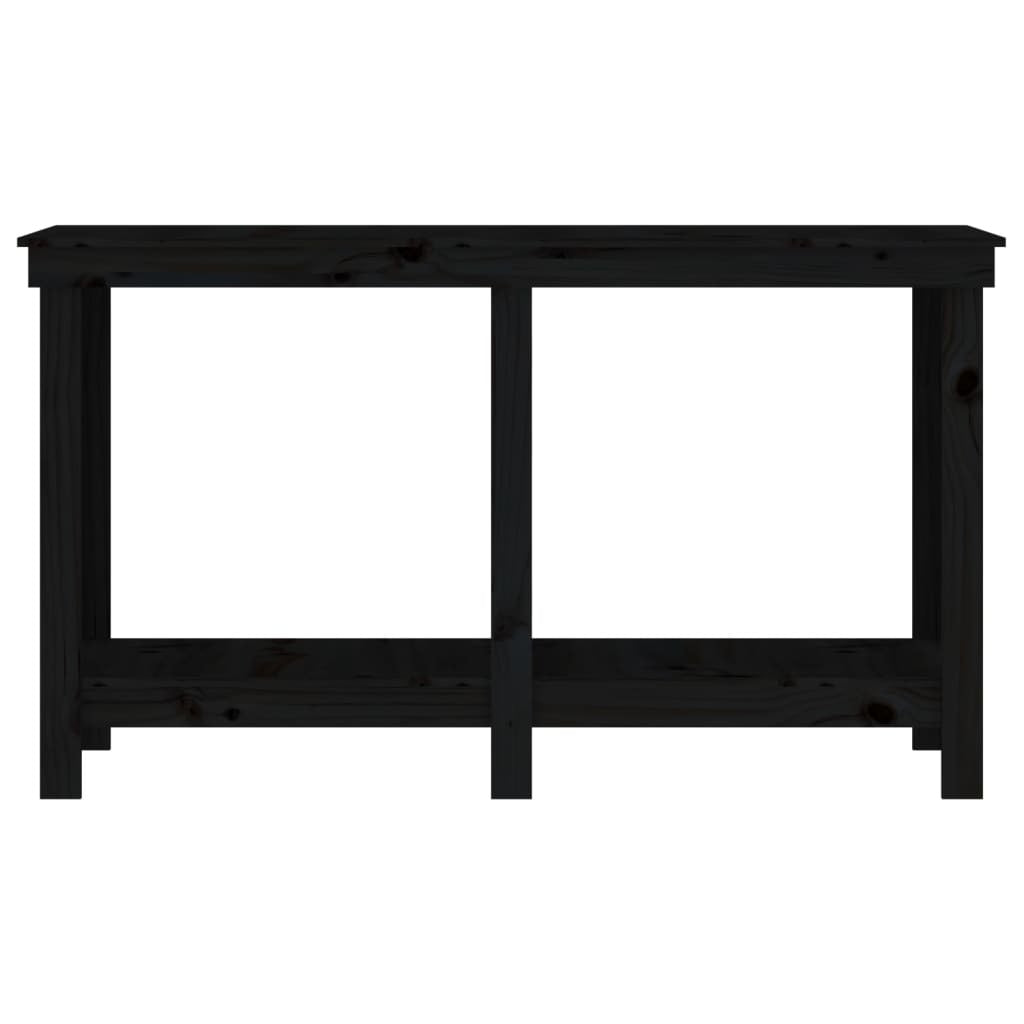 Work Bench Black 140x50x80 cm Solid Wood Pine
