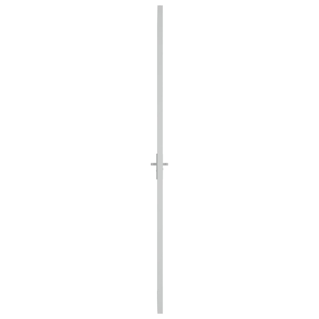 Interior Door 76x201.5 cm White ESG Glass and Aluminium