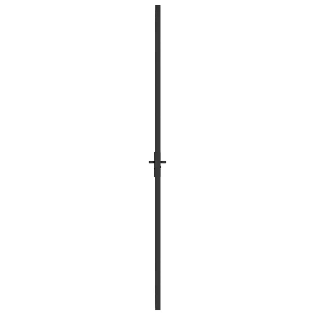 Interior Door 83x201.5 cm Black ESG Glass and Aluminium