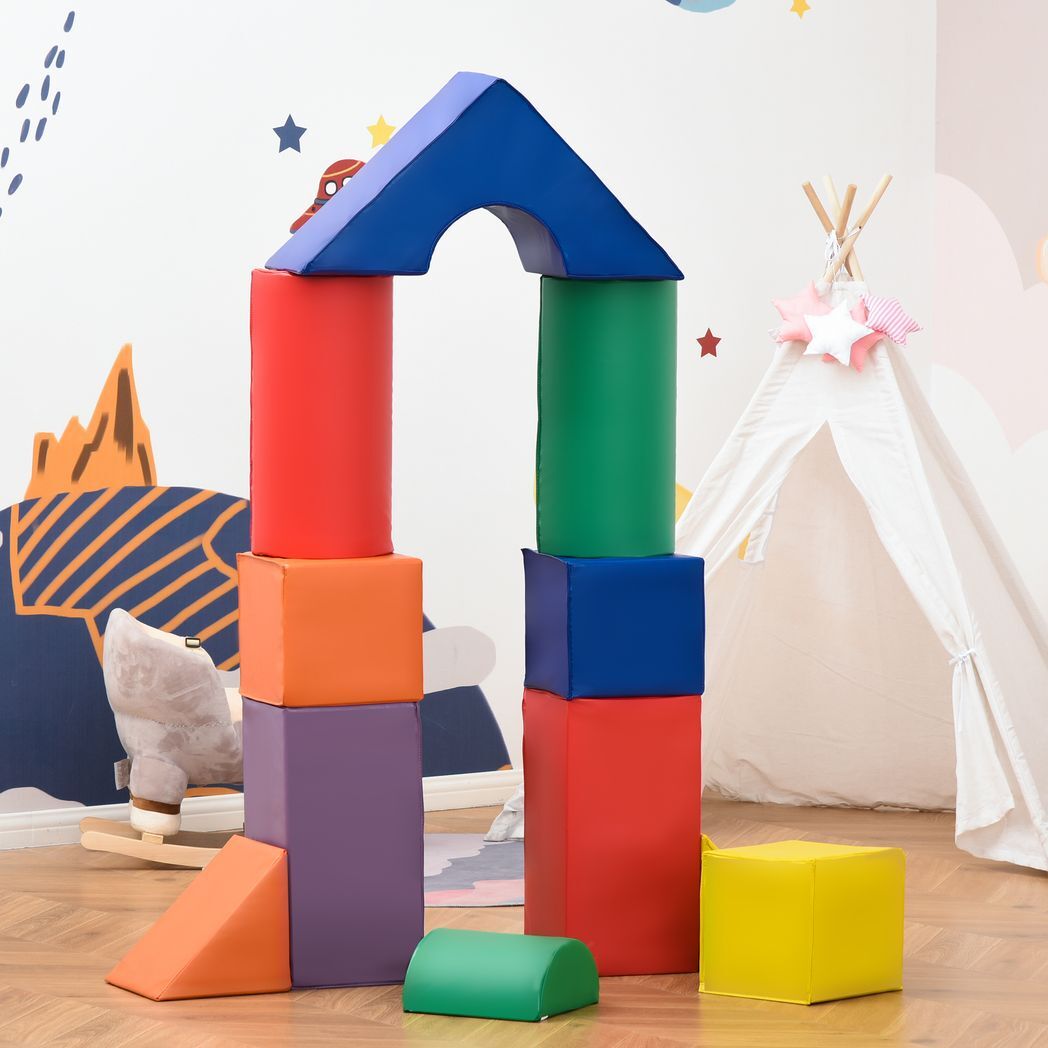 11 Pcs Kids Soft Foam Puzzle Play Blocks Set Learning Toddler Activity Fun Toy