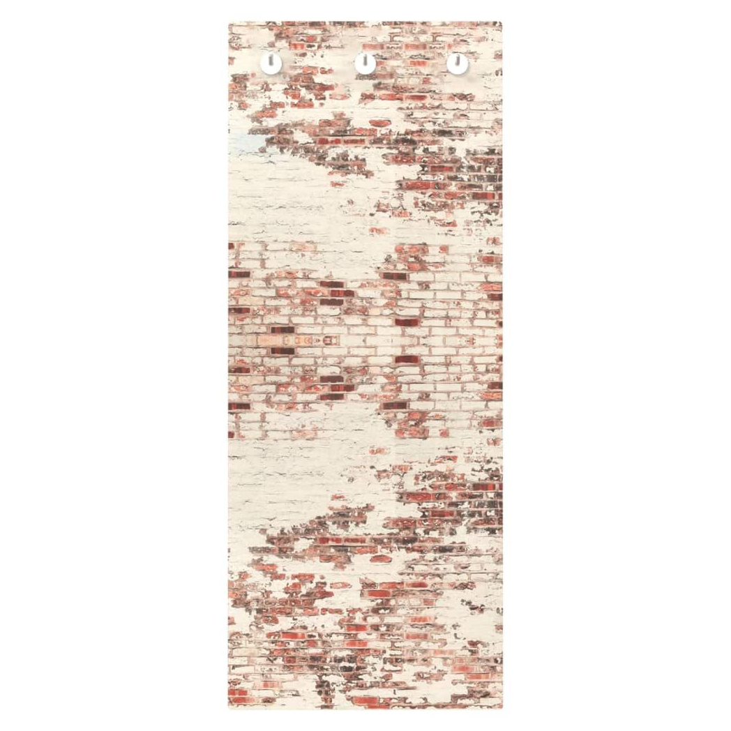 Wall Mounted Coat Rack 125x50 cm Tempered Glass Brick Wall