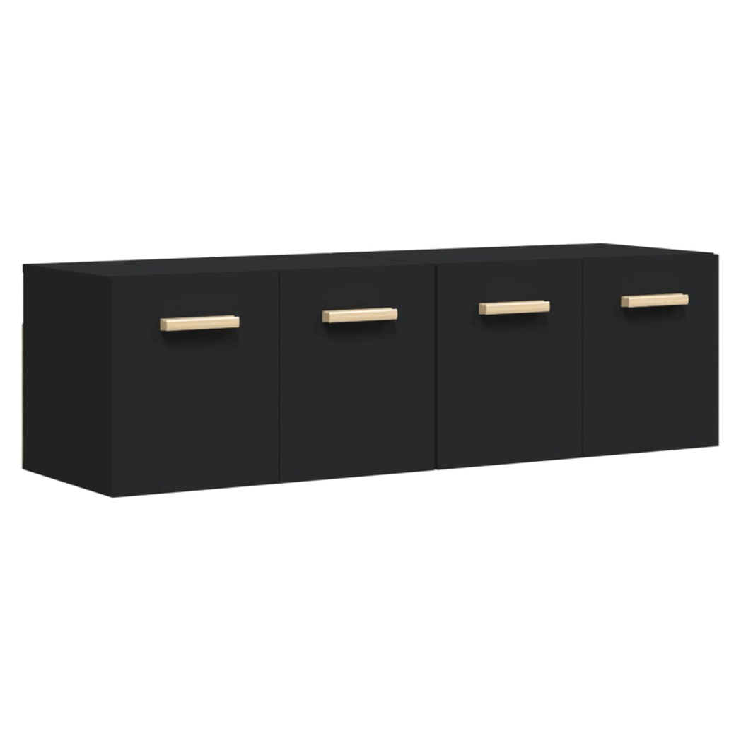 Wall Cabinets 2 pcs Black 60x36.5x35 cm Engineered Wood