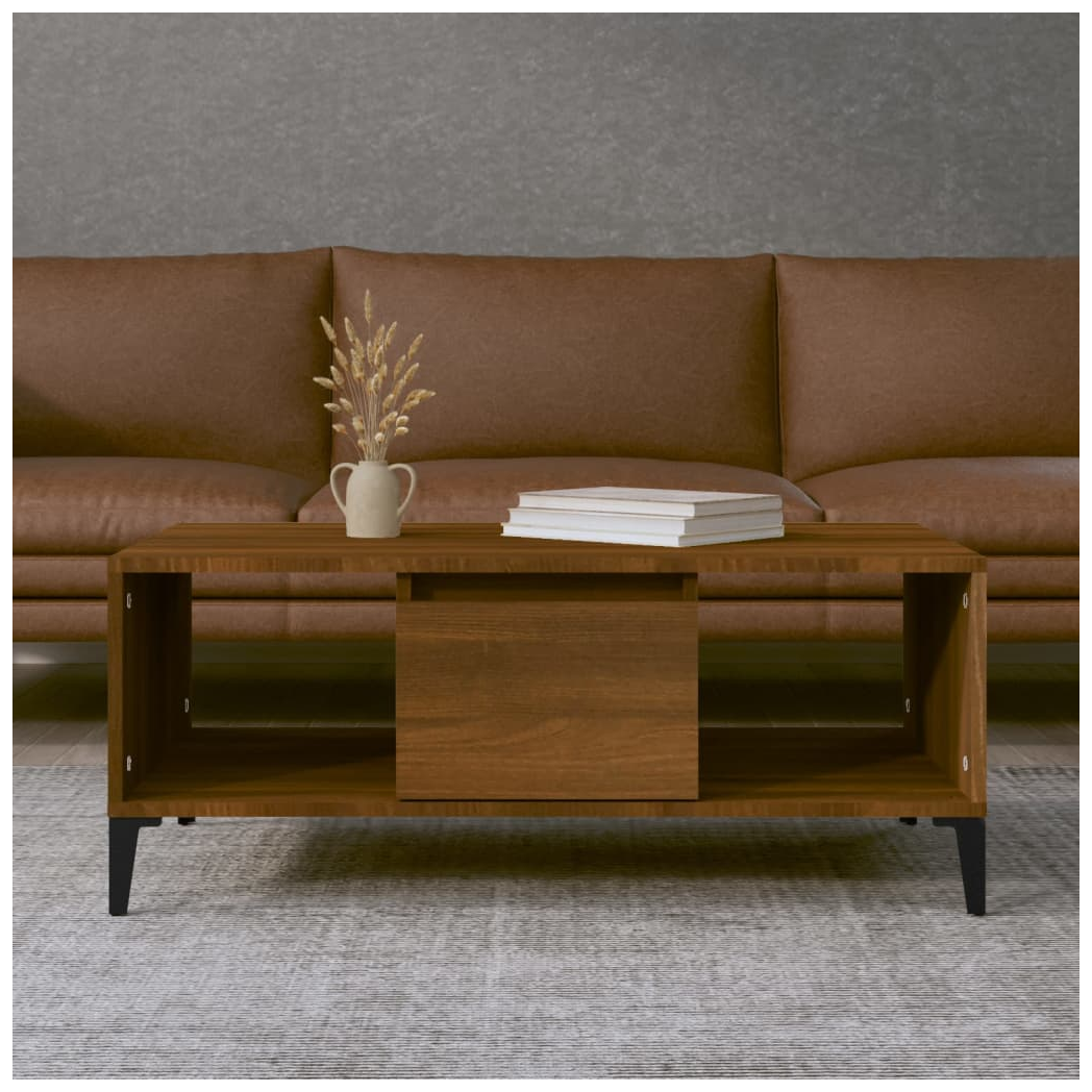 vidaXL Coffee Table Brown Oak 90x50x36.5 cm Engineered Wood