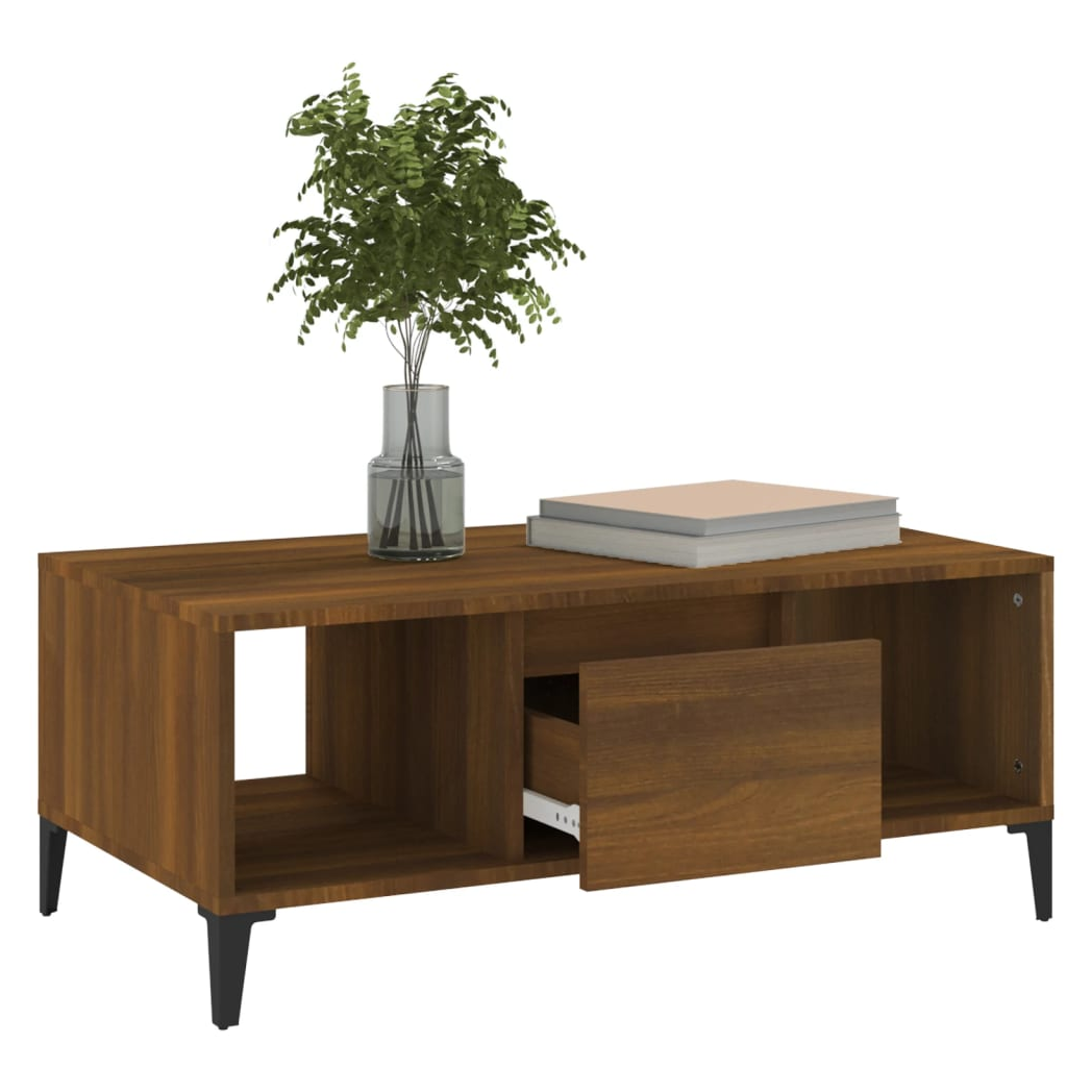 vidaXL Coffee Table Brown Oak 90x50x36.5 cm Engineered Wood