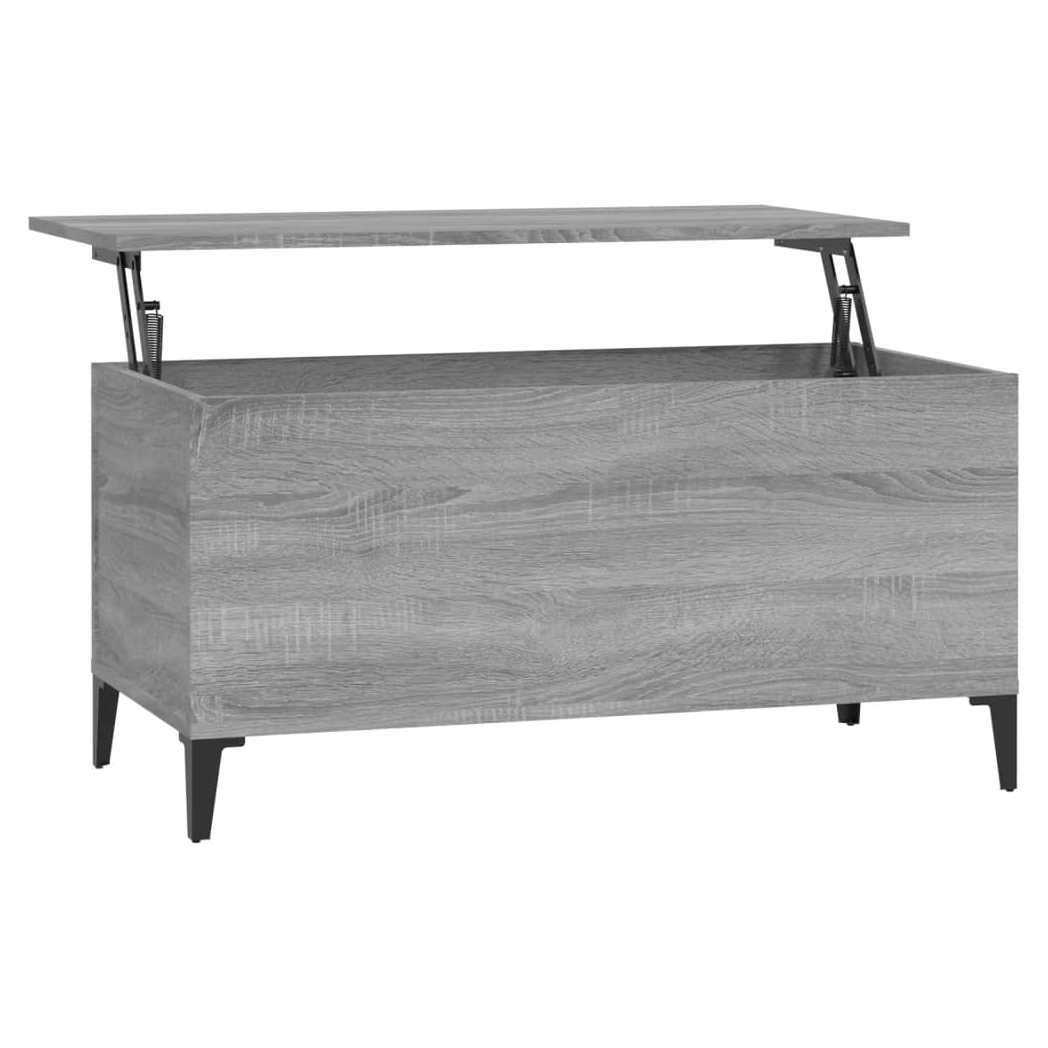 vidaXL Coffee Table Grey Sonoma 90x44.5x45 cm Engineered Wood