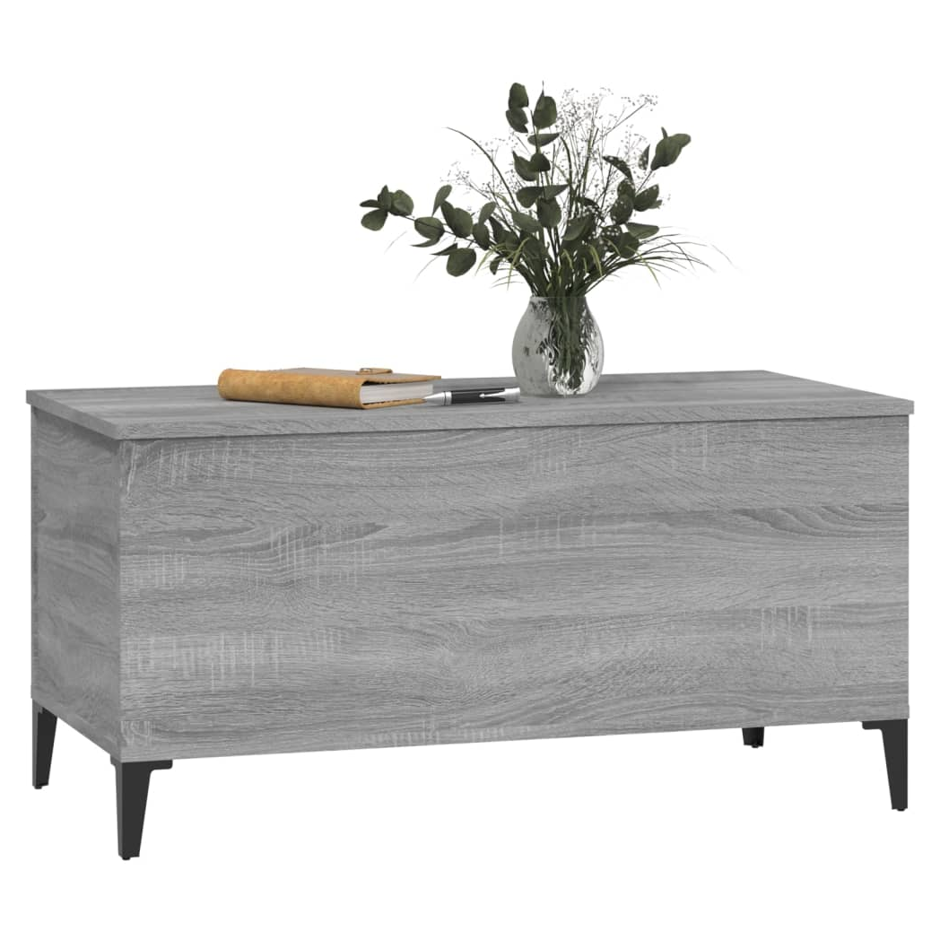 vidaXL Coffee Table Grey Sonoma 90x44.5x45 cm Engineered Wood