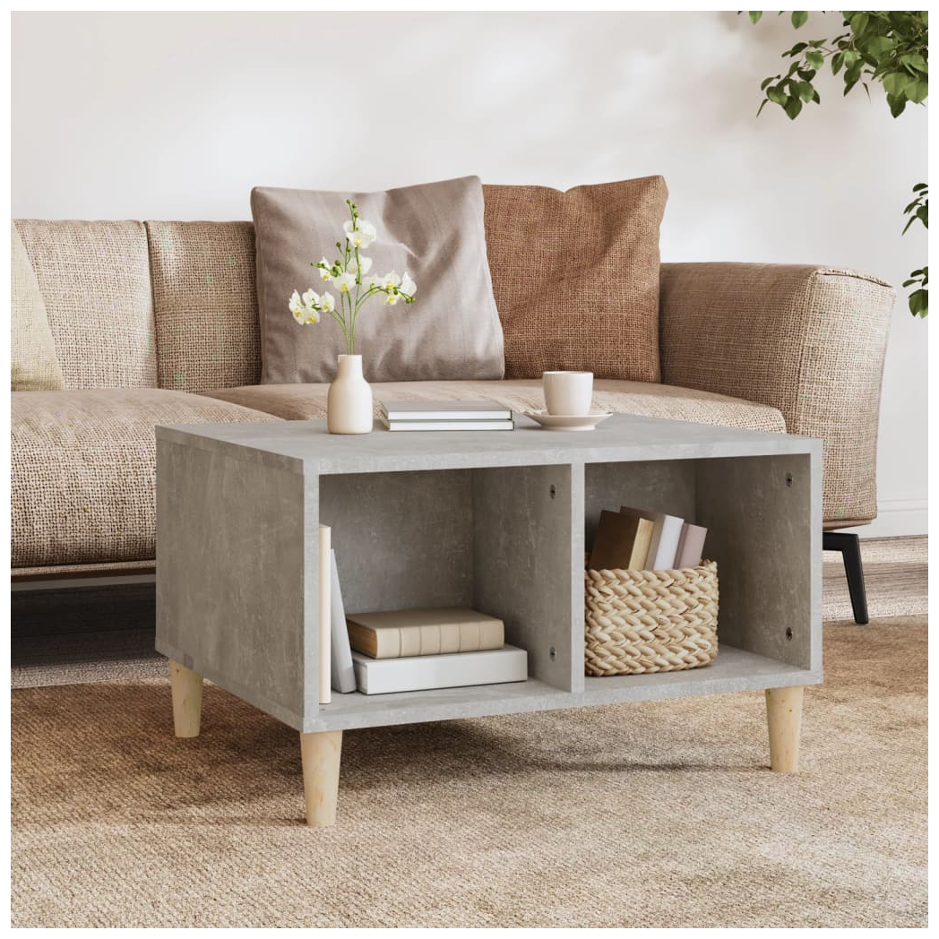 vidaXL Coffee Table Concrete Grey 60x50x36.5 cm Engineered Wood
