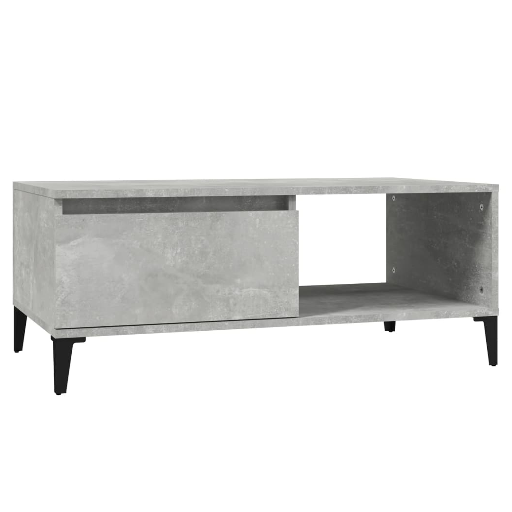 vidaXL Coffee Table Concrete Grey 90x50x36.5 cm Engineered Wood