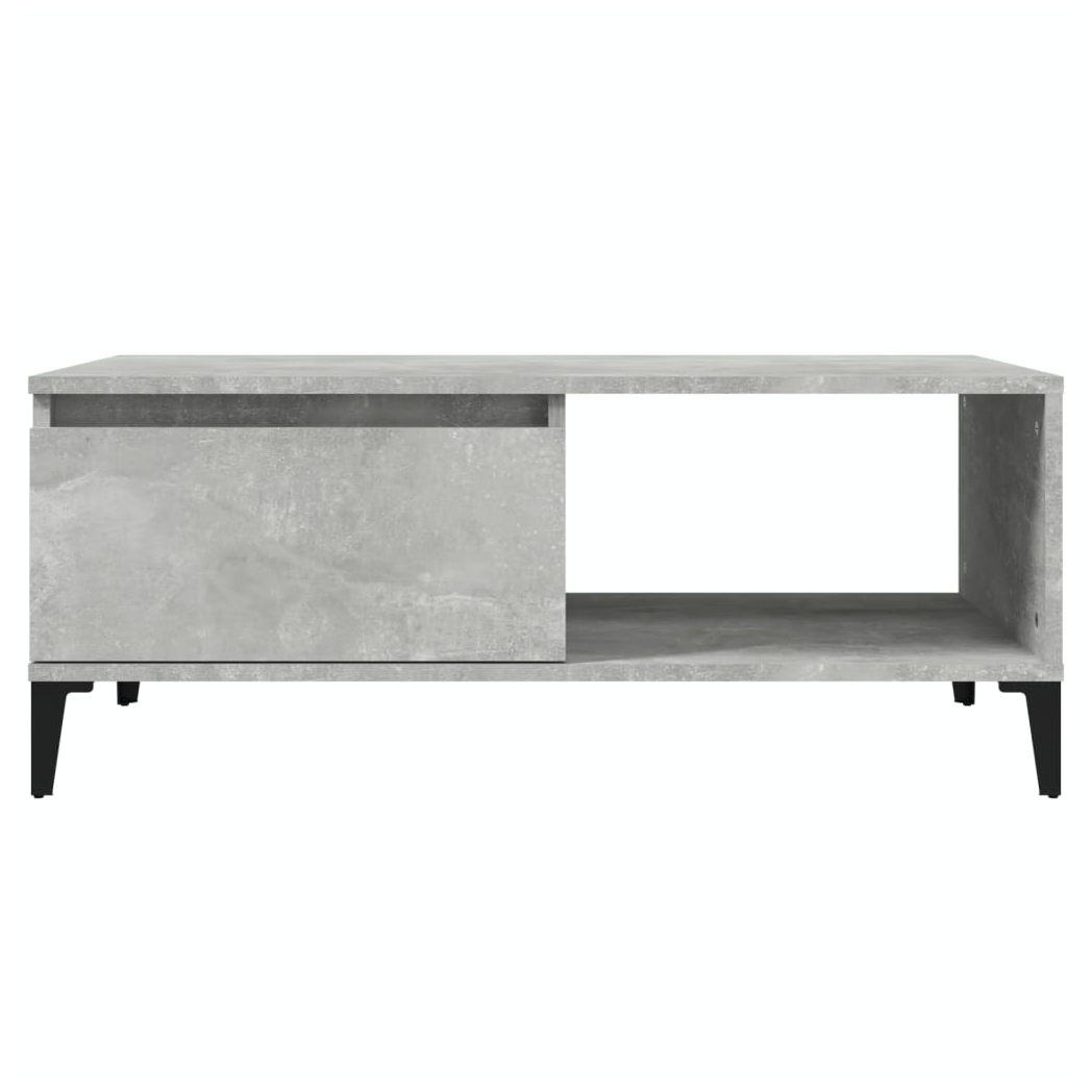 vidaXL Coffee Table Concrete Grey 90x50x36.5 cm Engineered Wood