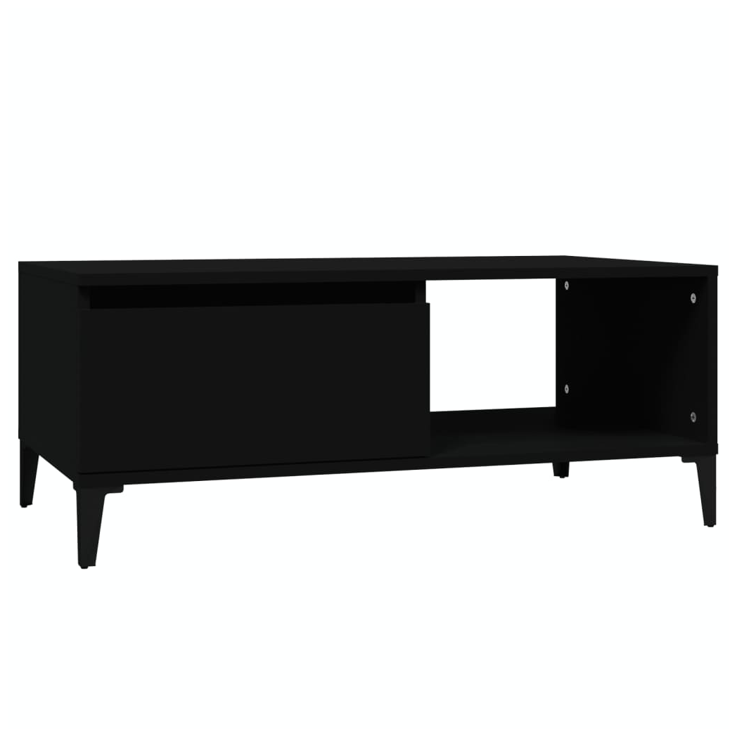 vidaXL Coffee Table Black 90x50x36.5 cm Engineered Wood