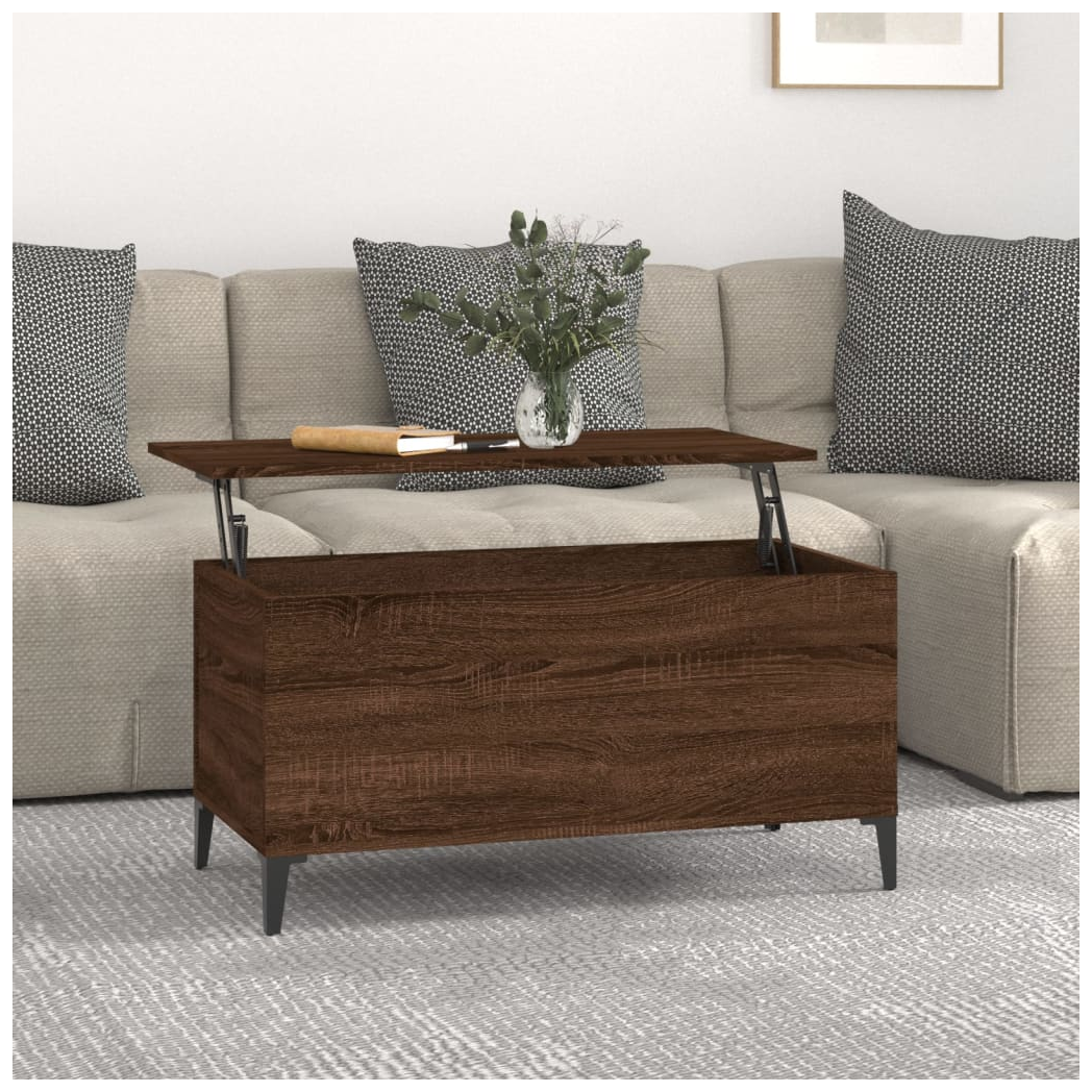 vidaXL Coffee Table Brown Oak 90x44.5x45 cm Engineered Wood