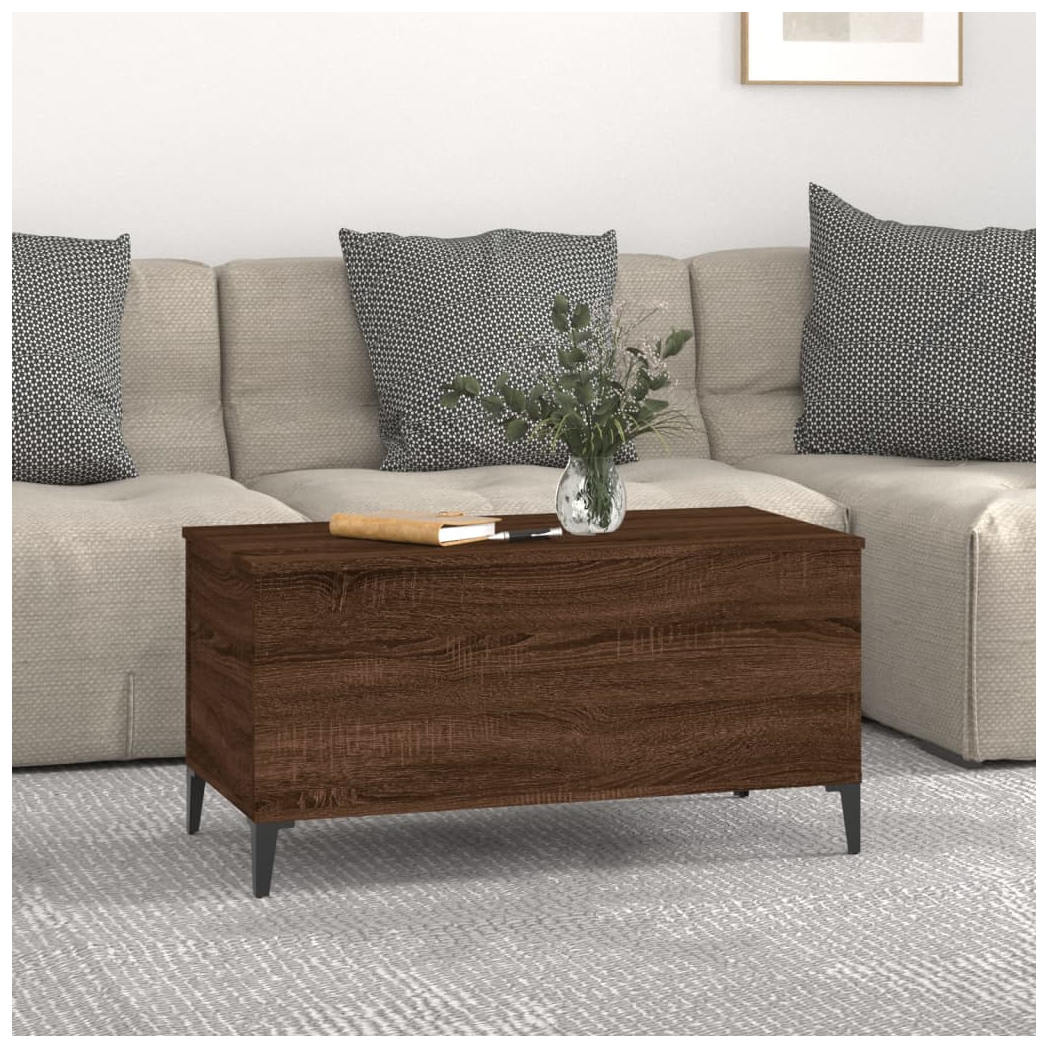 vidaXL Coffee Table Brown Oak 90x44.5x45 cm Engineered Wood