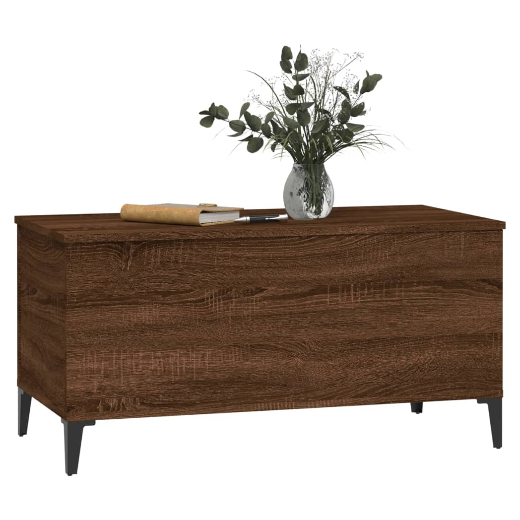 vidaXL Coffee Table Brown Oak 90x44.5x45 cm Engineered Wood