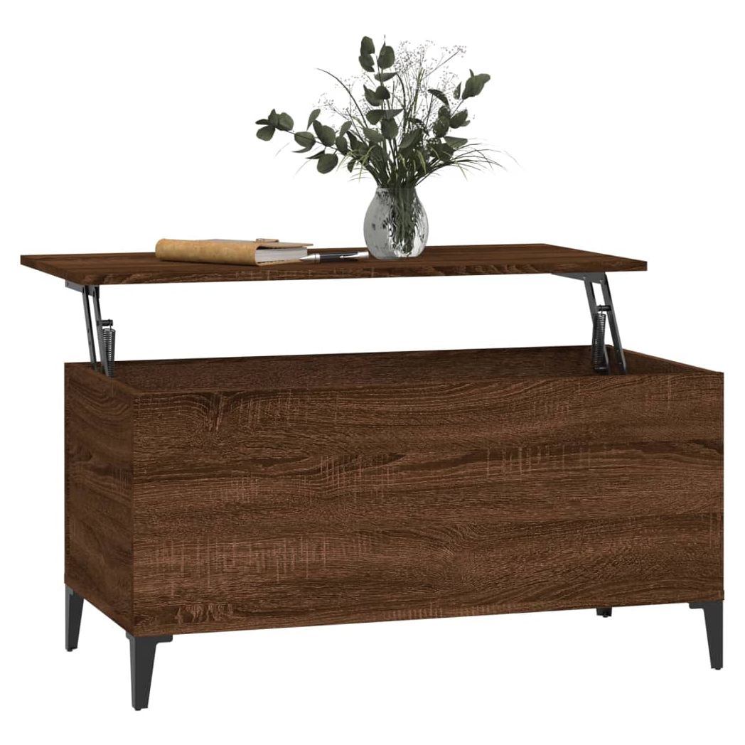 vidaXL Coffee Table Brown Oak 90x44.5x45 cm Engineered Wood