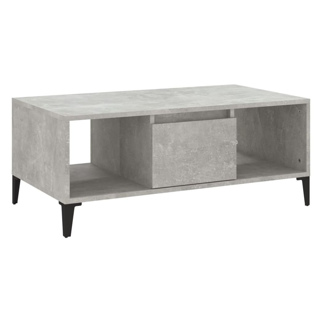 vidaXL Coffee Table Concrete Grey 90x50x36.5 cm Engineered Wood