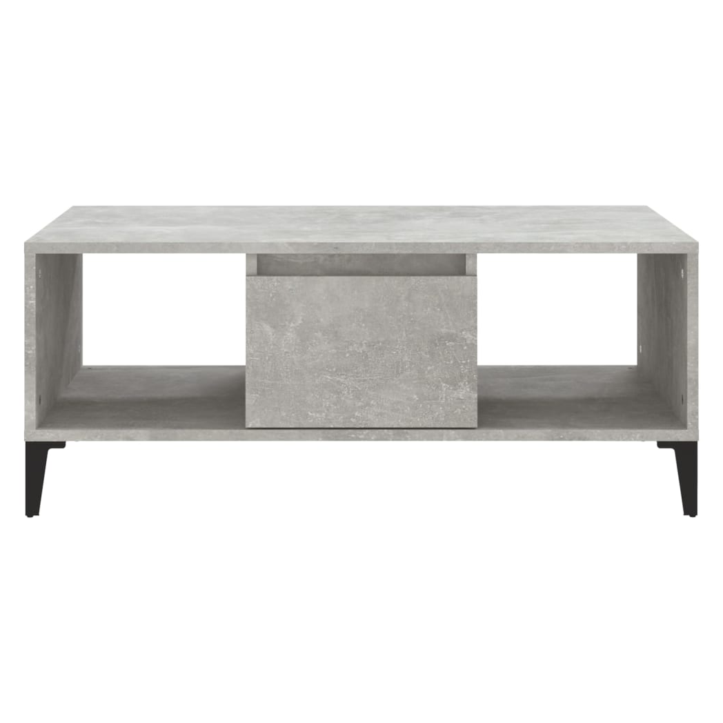 vidaXL Coffee Table Concrete Grey 90x50x36.5 cm Engineered Wood