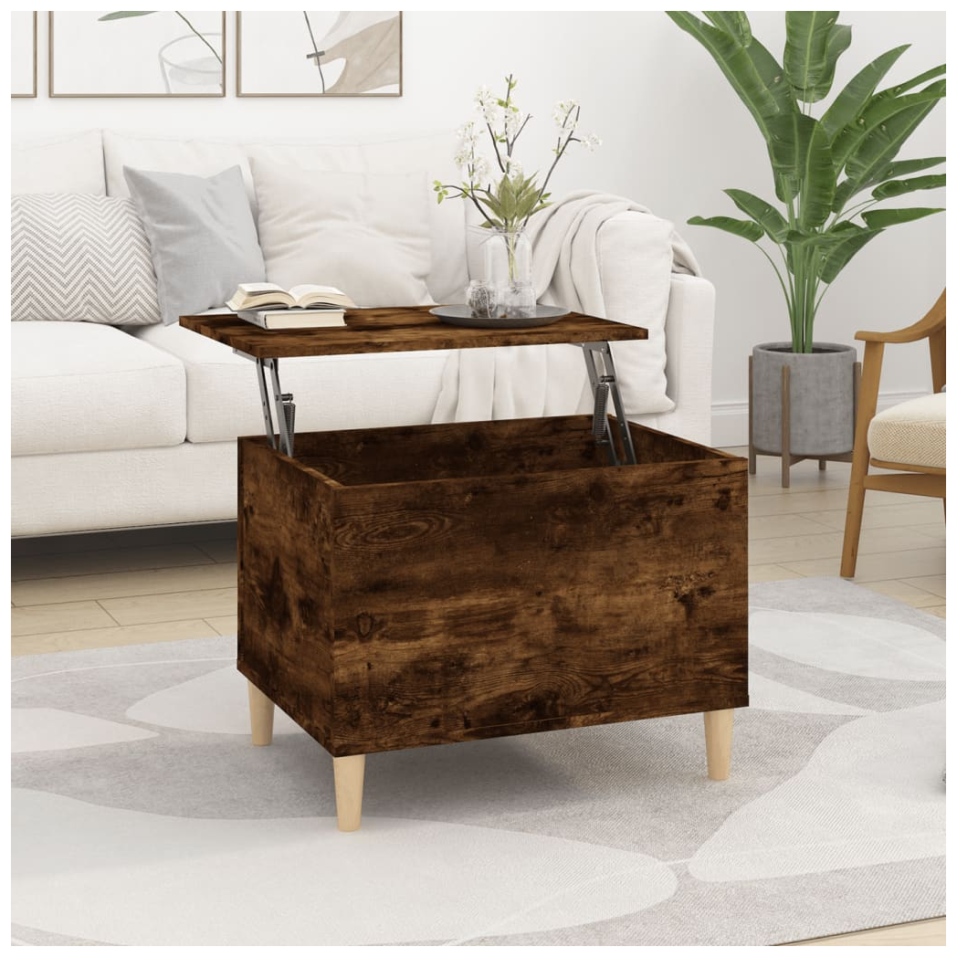 vidaXL Coffee Table Smoked Oak 60x44.5x45 cm Engineered Wood