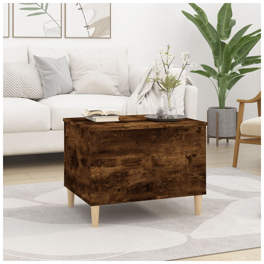 vidaXL Coffee Table Smoked Oak 60x44.5x45 cm Engineered Wood
